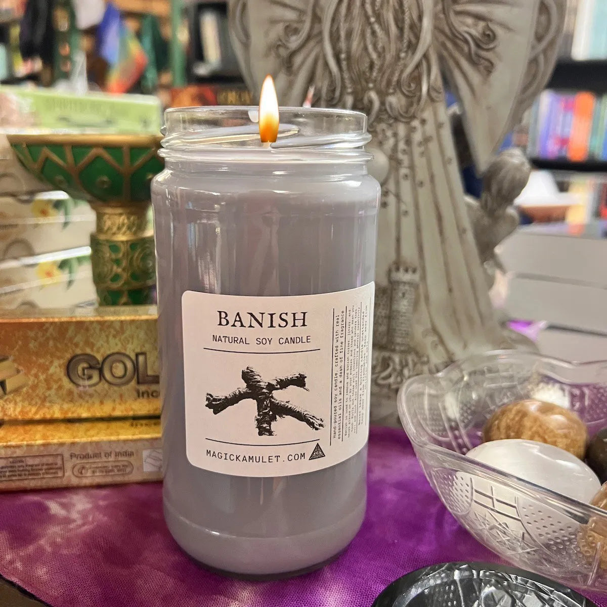 Banish Jar Candle by Rev. Roy – Remove Negative Energy, Bad Habits, or Unwanted People