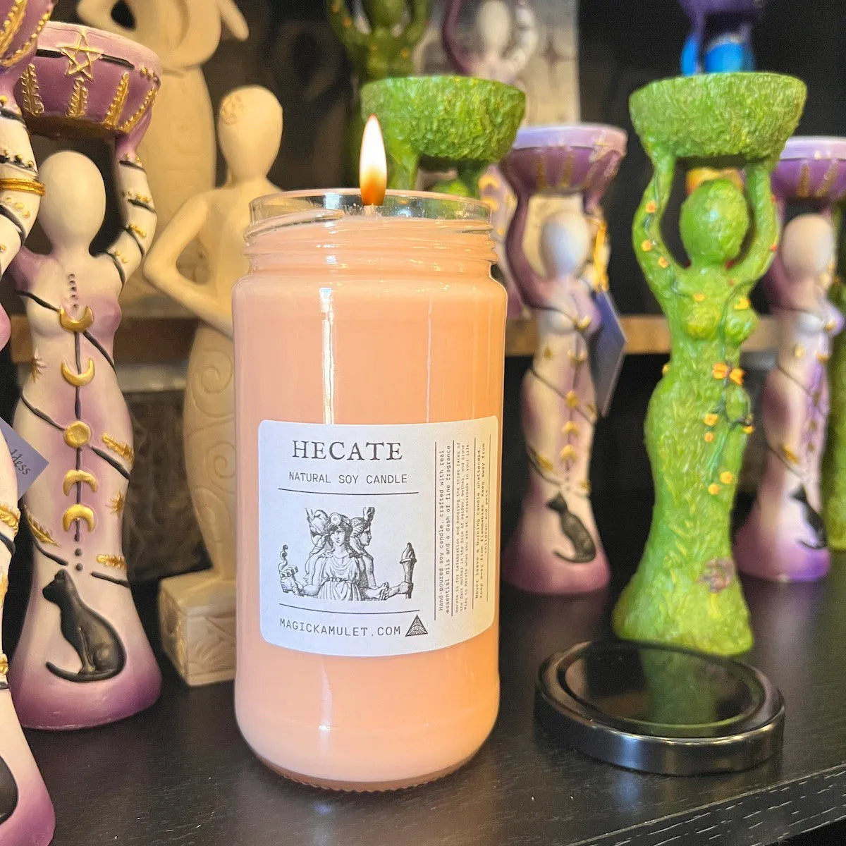 Hecate Jar Candle by Rev. Roy – Goddess of Witchcraft, Crossroads, and Protection