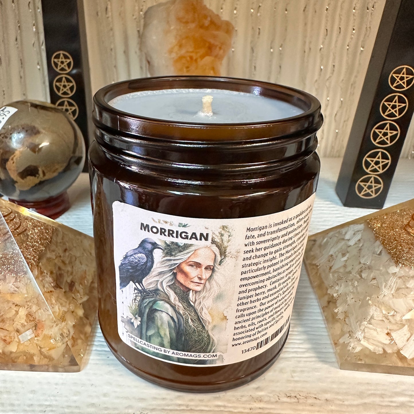 Morrigan Candle – Harness the Strength & Sovereignty of the War Goddess