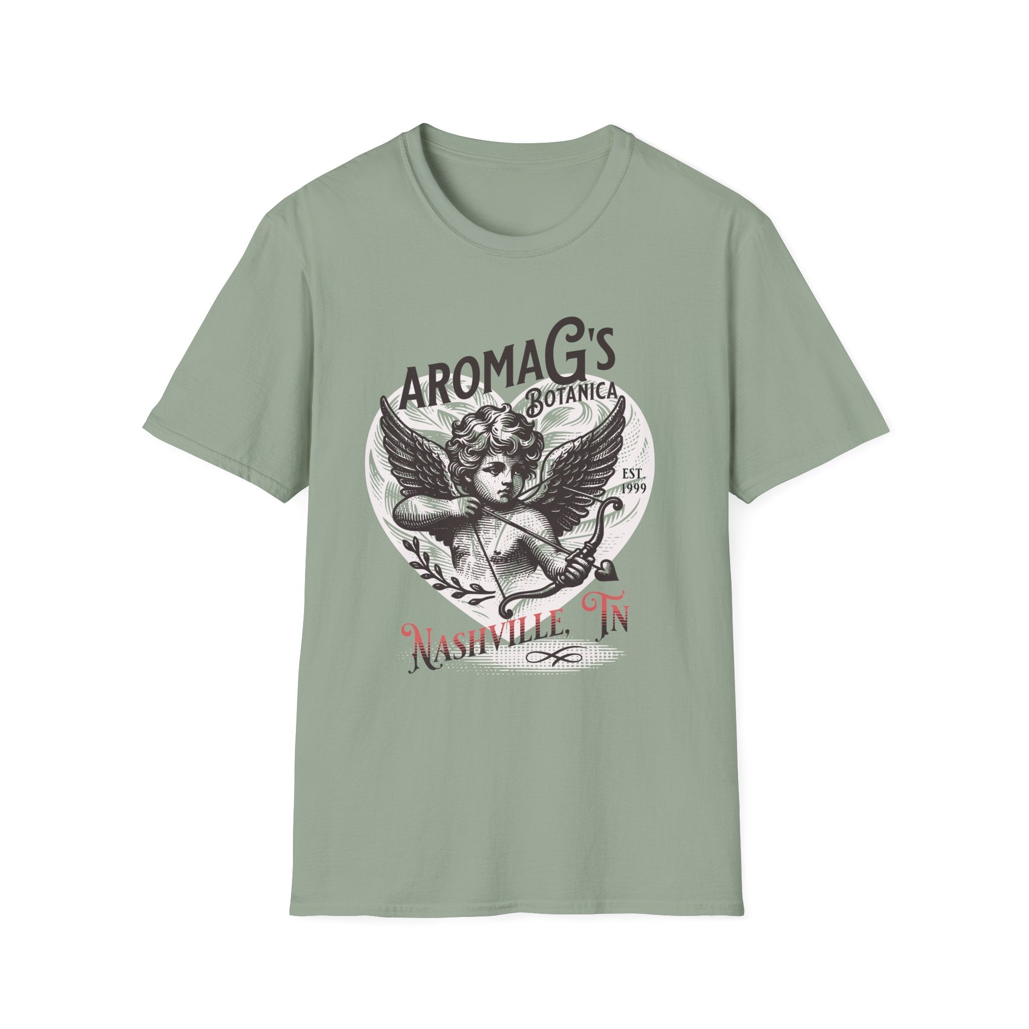 AromaG’s Botanica Angel T-Shirt – Nashville Cherub Graphic Tee