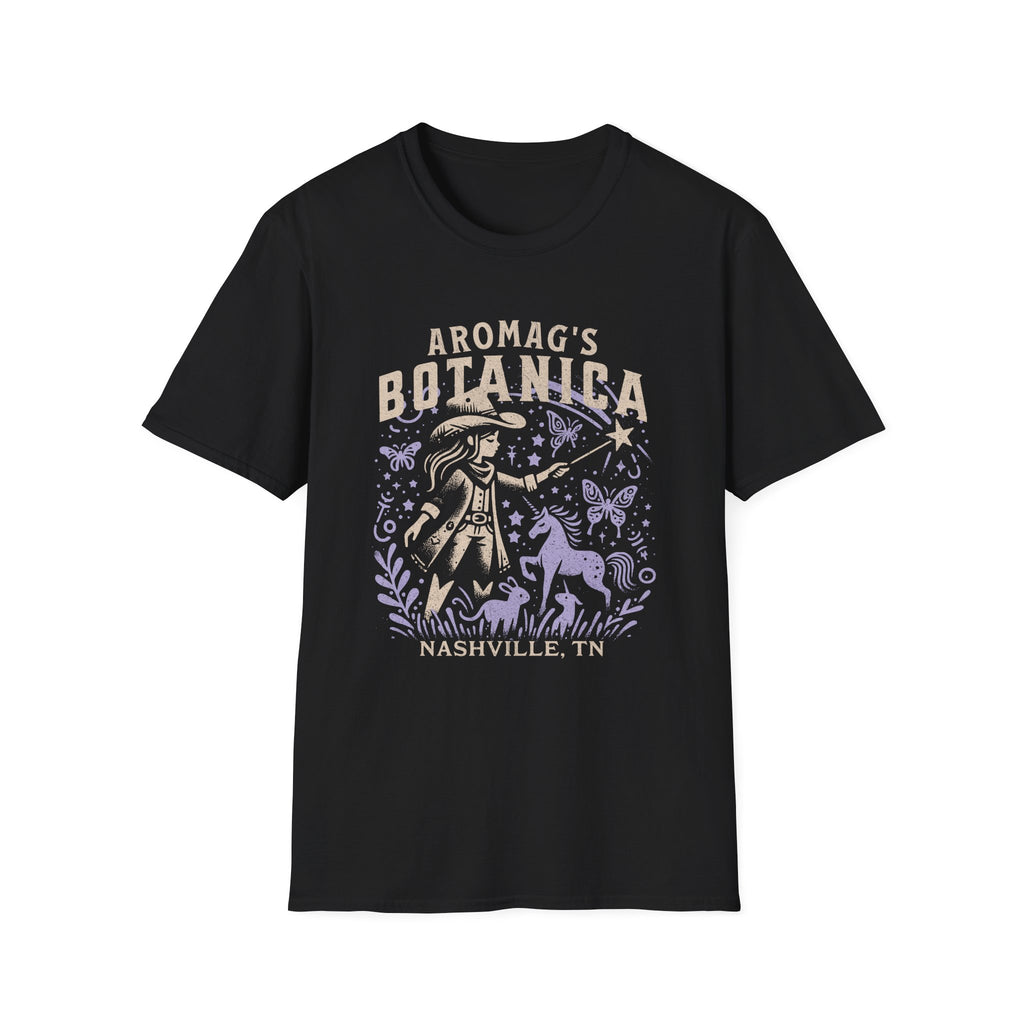 aromaG’s Botanica Nashville T-Shirt – Witchy Unicorn Cowgirl Graphic Tee