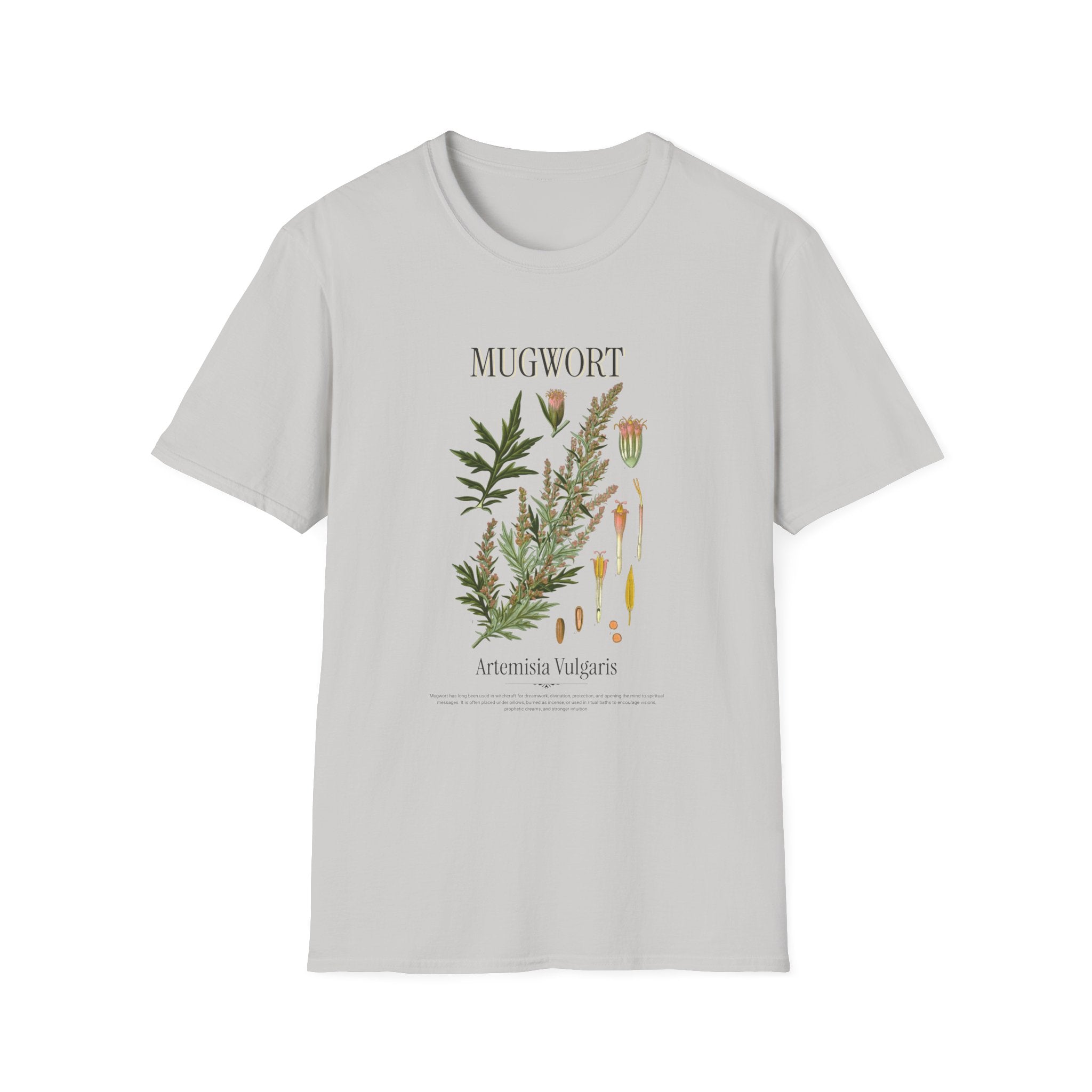 Mugwort Botanical Tee — Vintage Herb Illustration T-Shirt