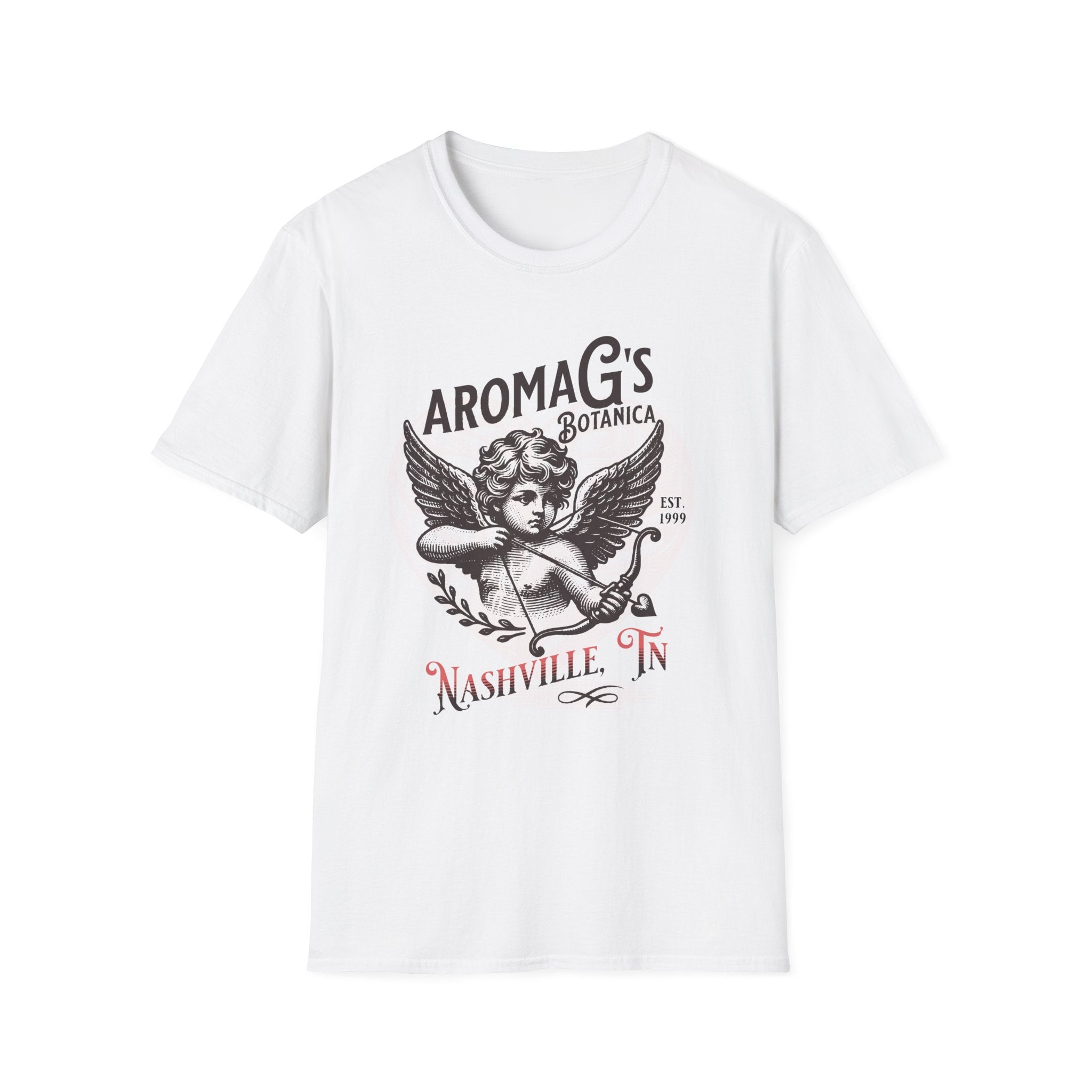 AromaG’s Botanica Angel T-Shirt – Nashville Cherub Graphic Tee