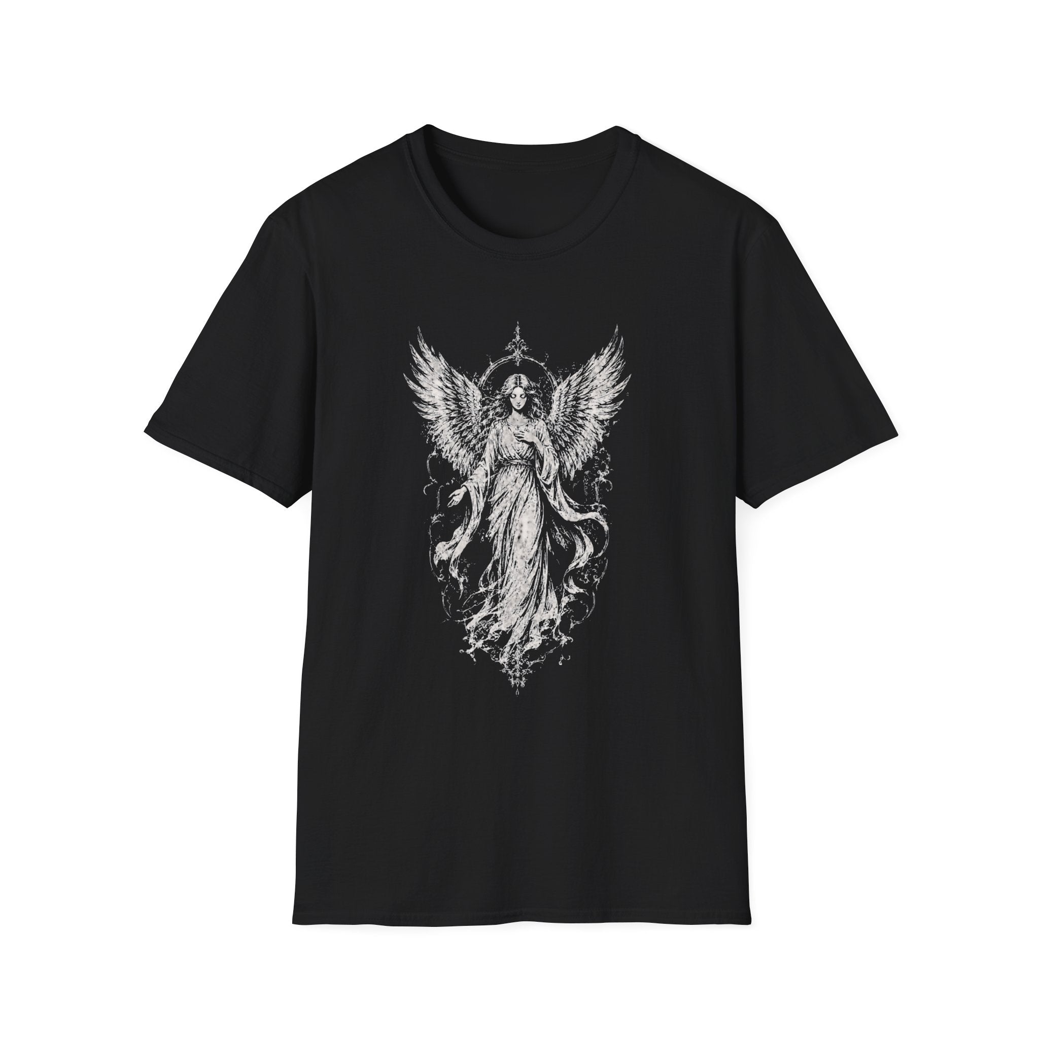 Gothic Angel Wings Graphic T-Shirt – Vintage Angel Tee