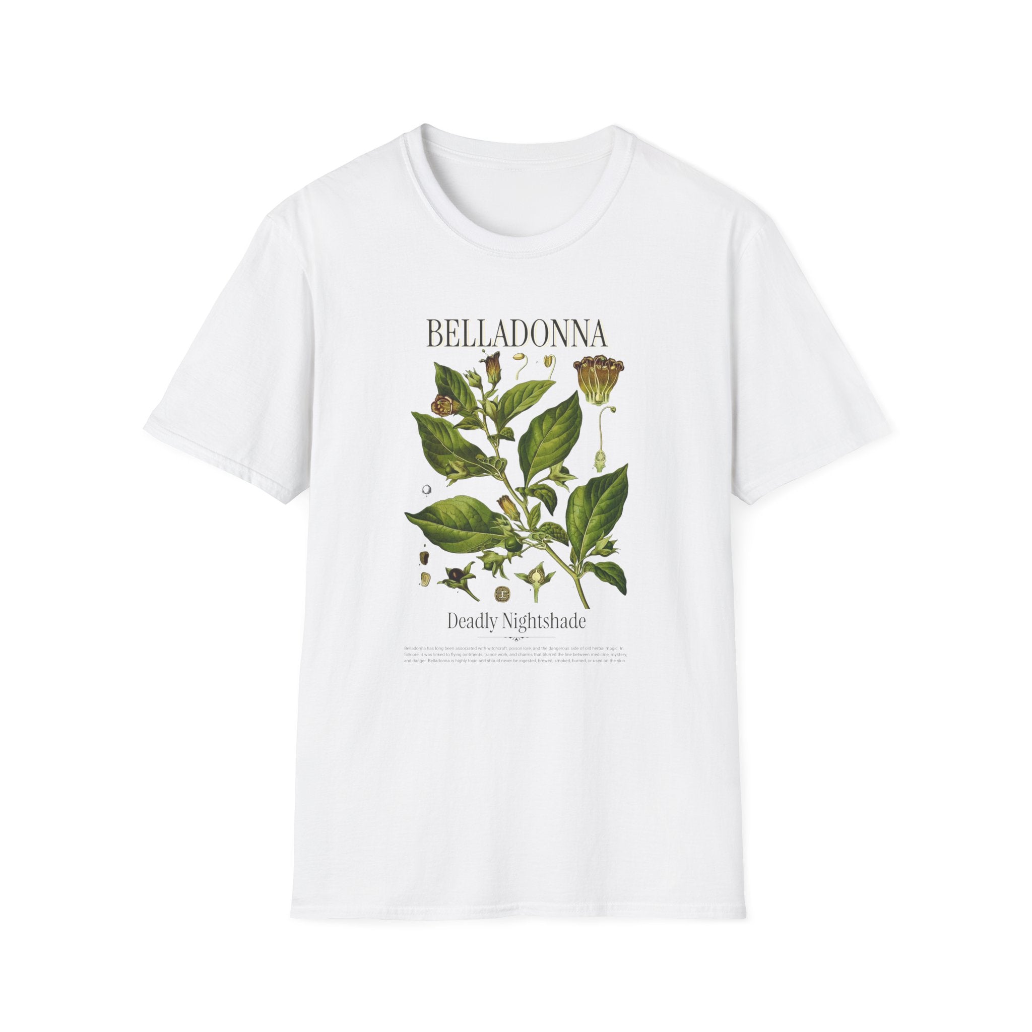 Belladonna Botanical T-Shirt — Vintage Plant Illustration Tee