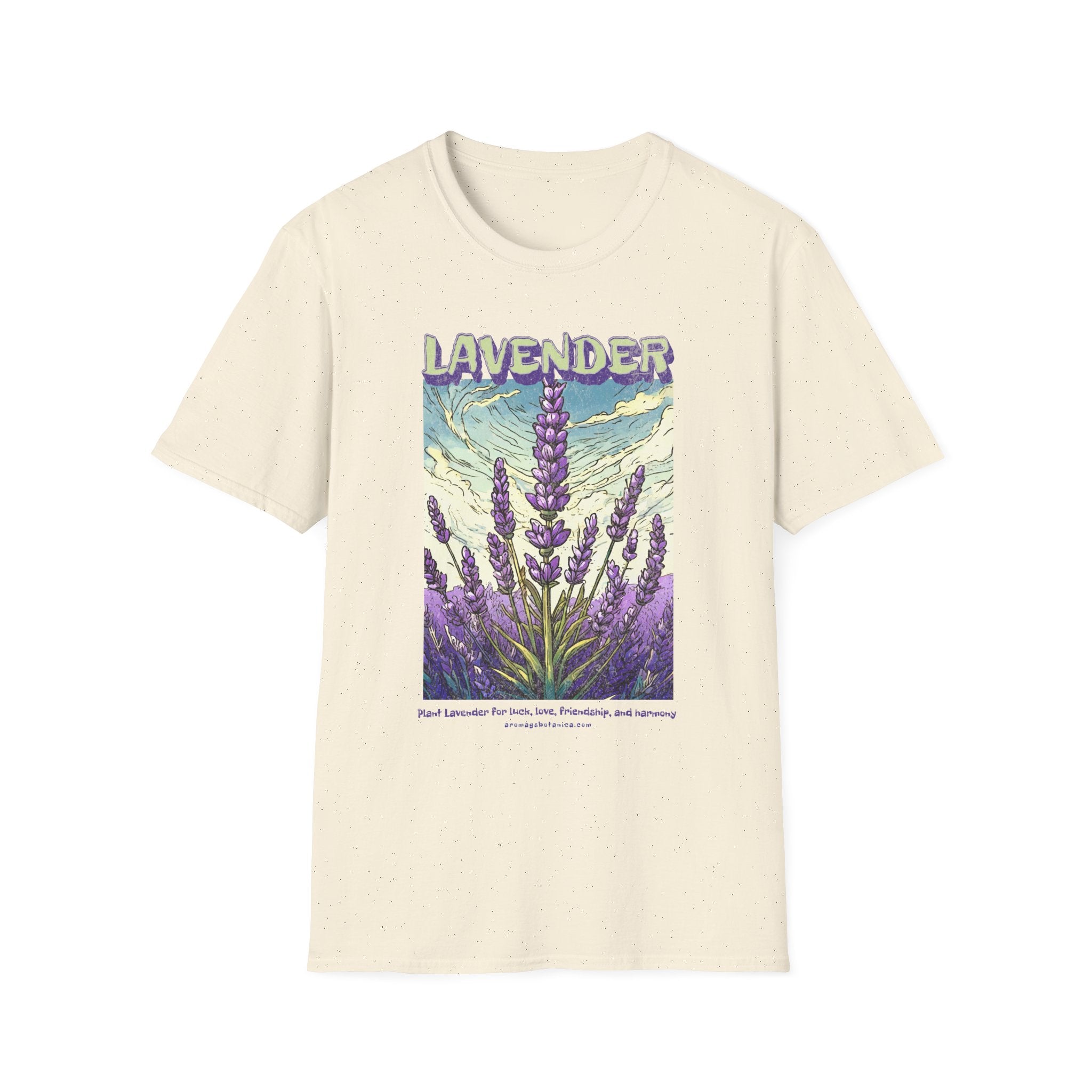 Lavender Graphic T‑Shirt — Vintage Botanical Floral Tee