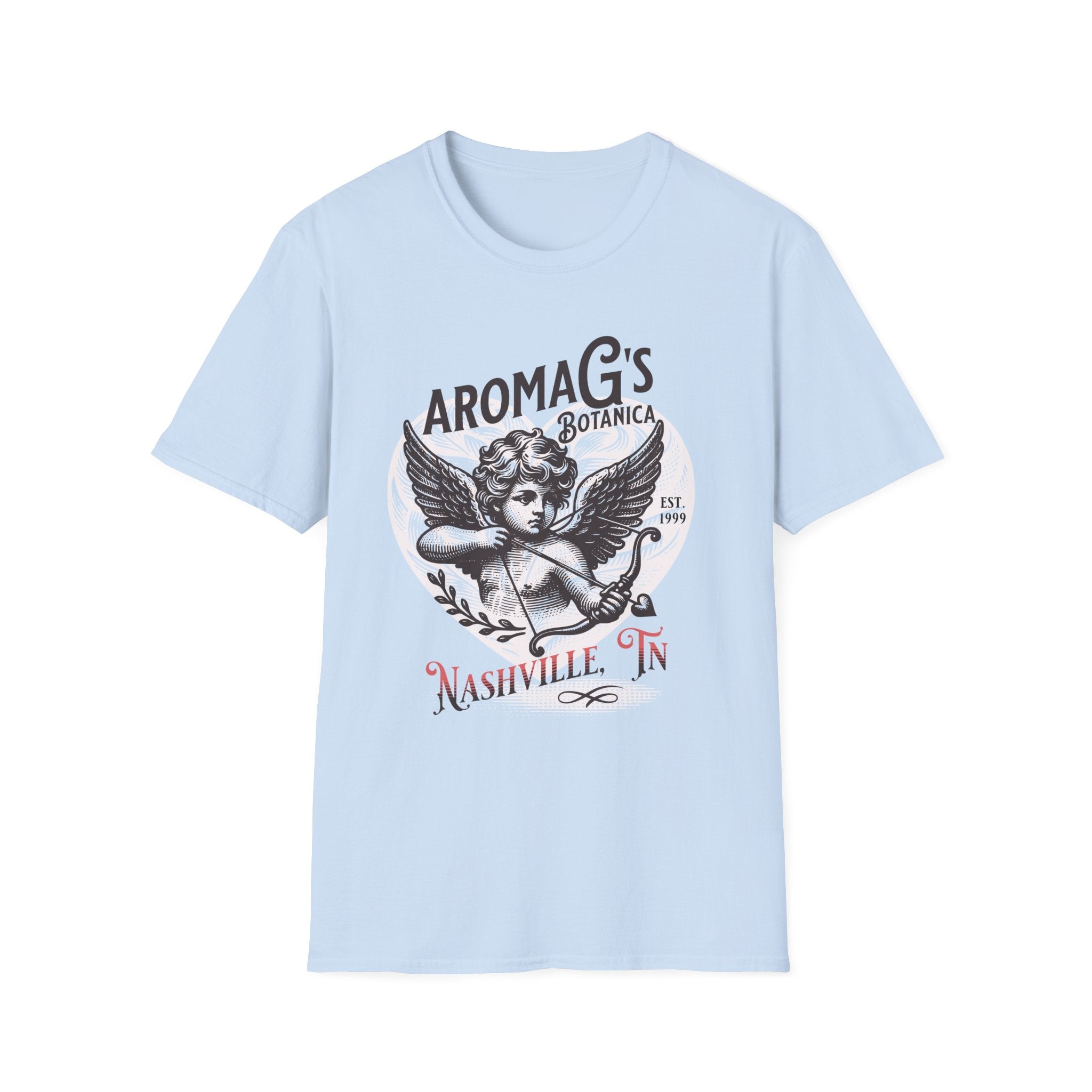 AromaG’s Botanica Angel T-Shirt – Nashville Cherub Graphic Tee