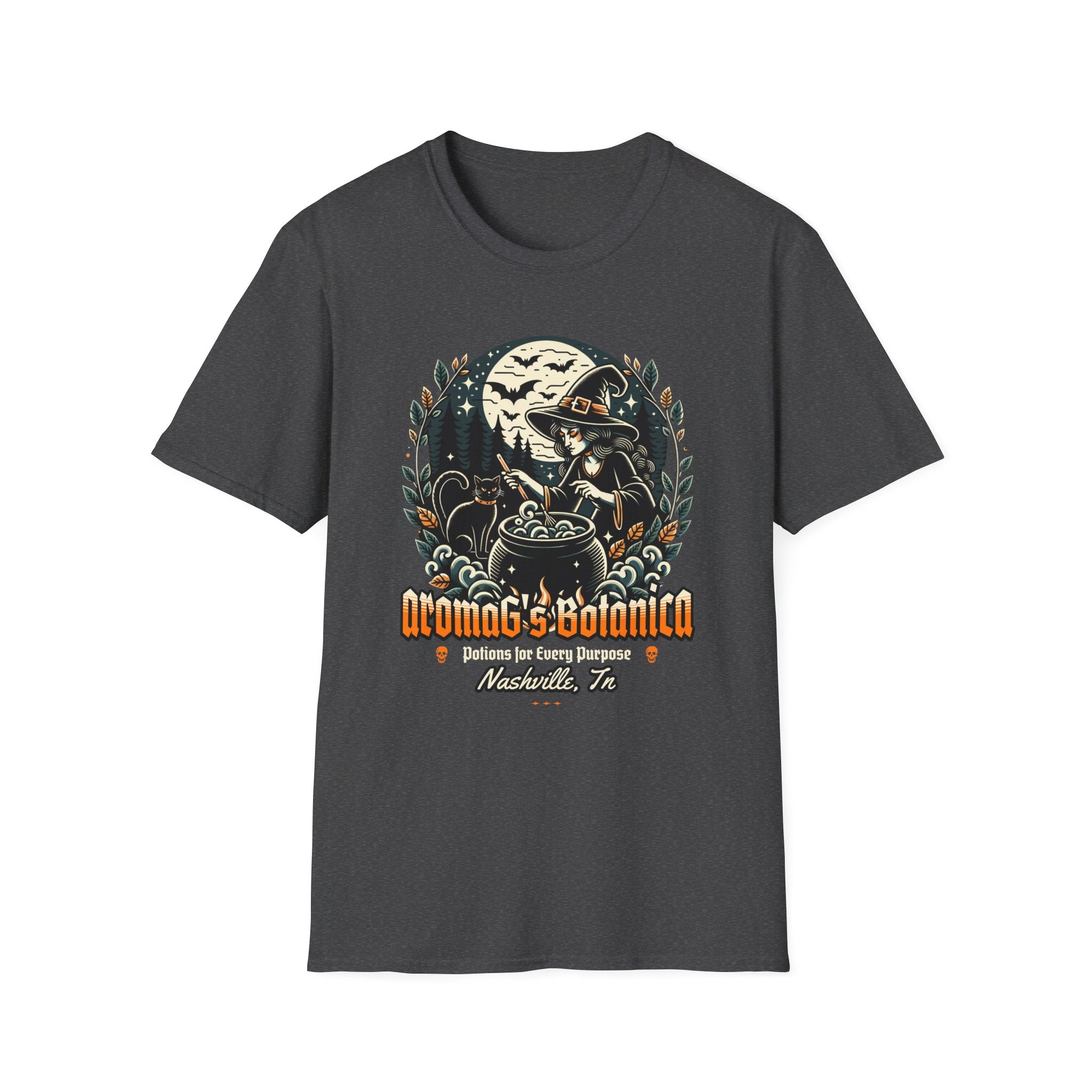 Witchy Potion Shop T-Shirt | Halloween Witch Tee, Gothic Botanical Shirt, Occult Gift for Witches