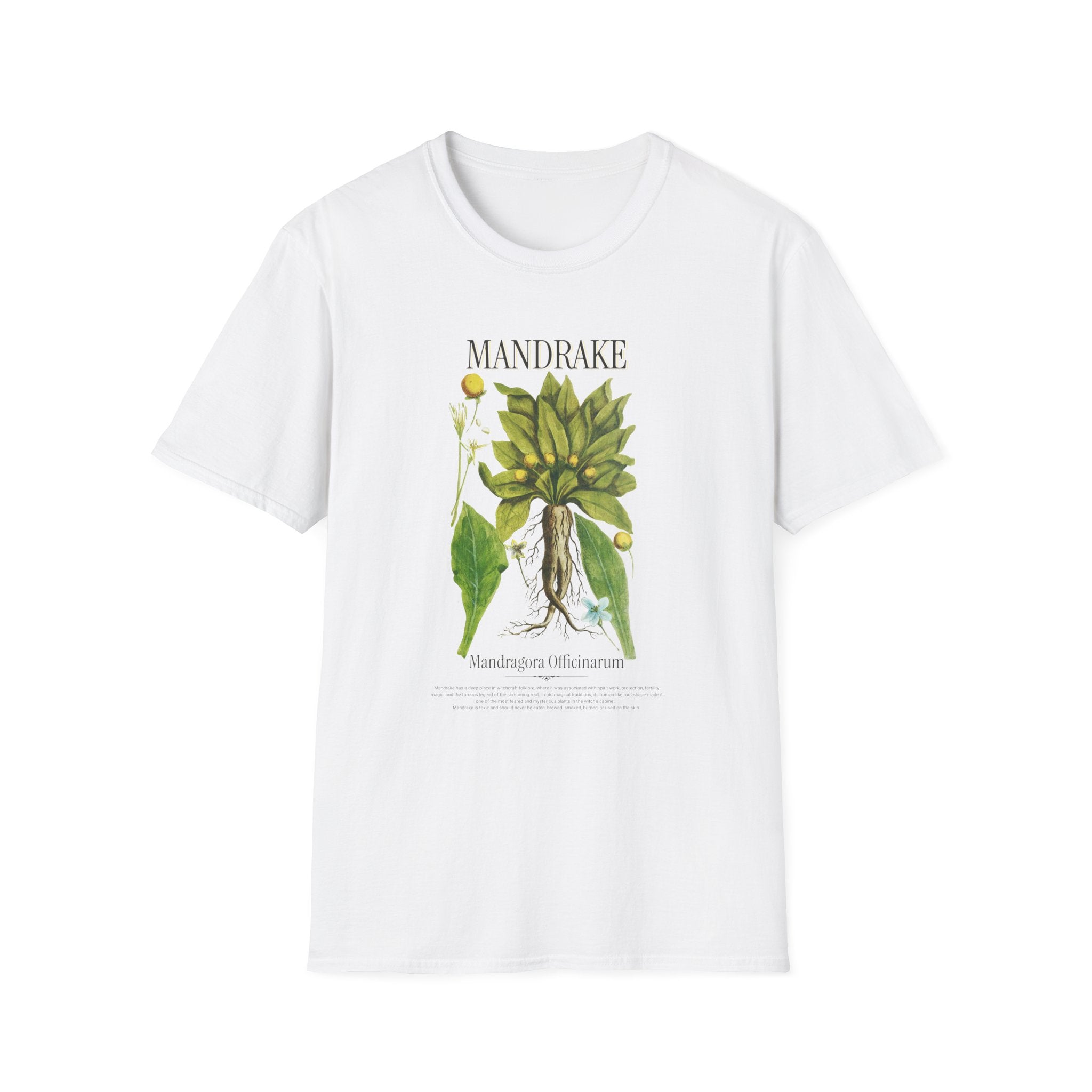 Mandrake Botanical T‑Shirt — Vintage Plant Illustration Tee
