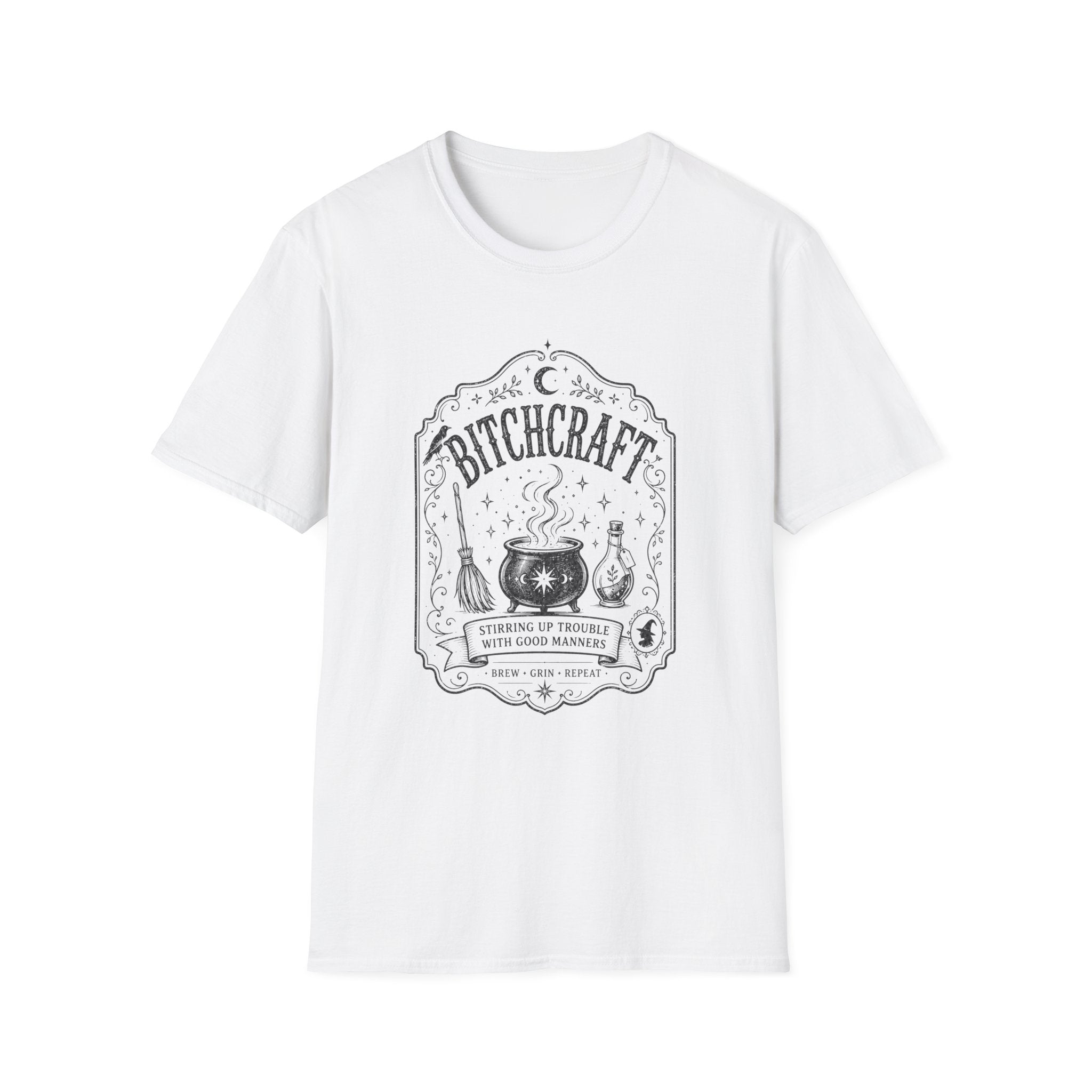 Witchcraft Graphic Tee — 'Bitchcraft' Vintage Potion Design