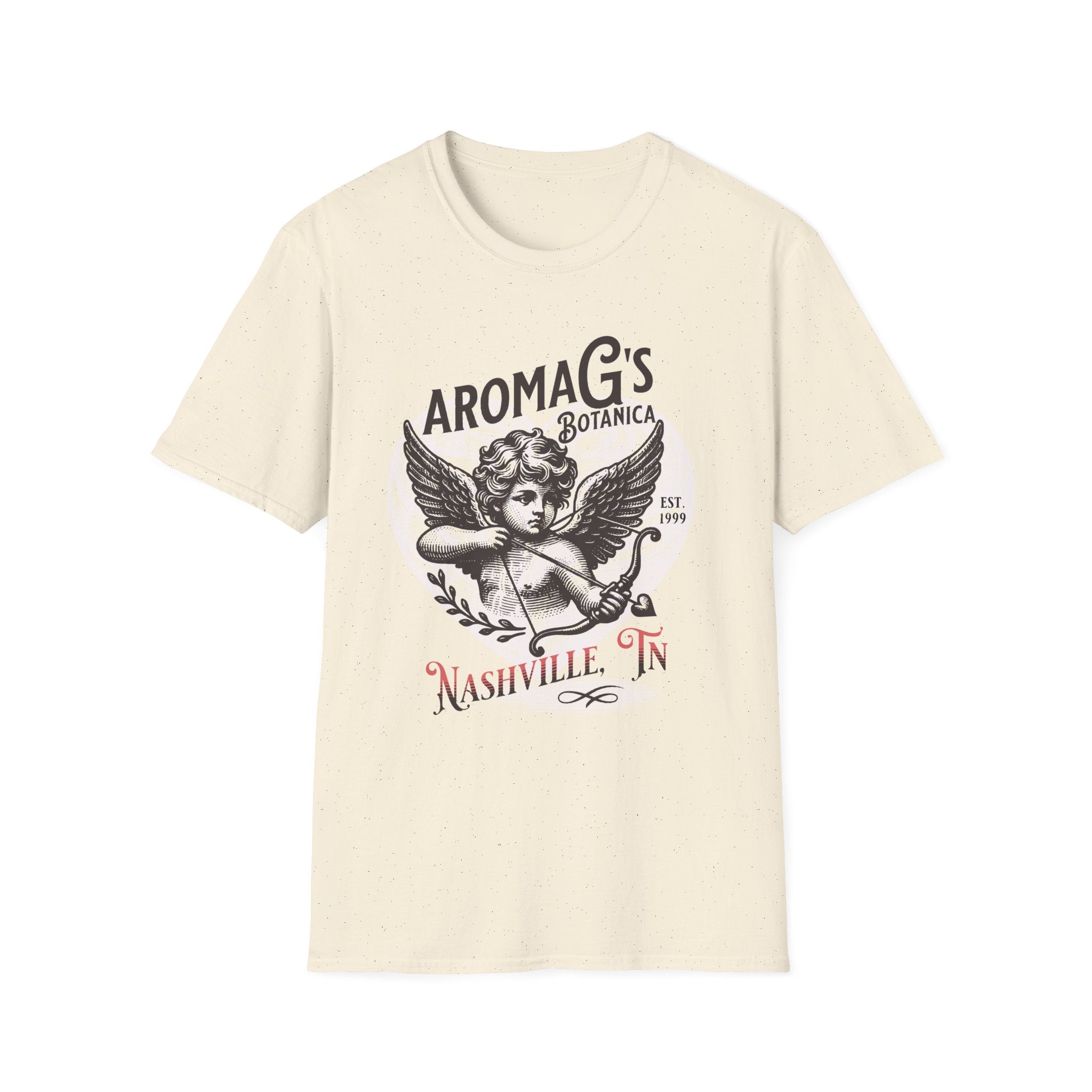 AromaG’s Botanica Angel T-Shirt – Nashville Cherub Graphic Tee