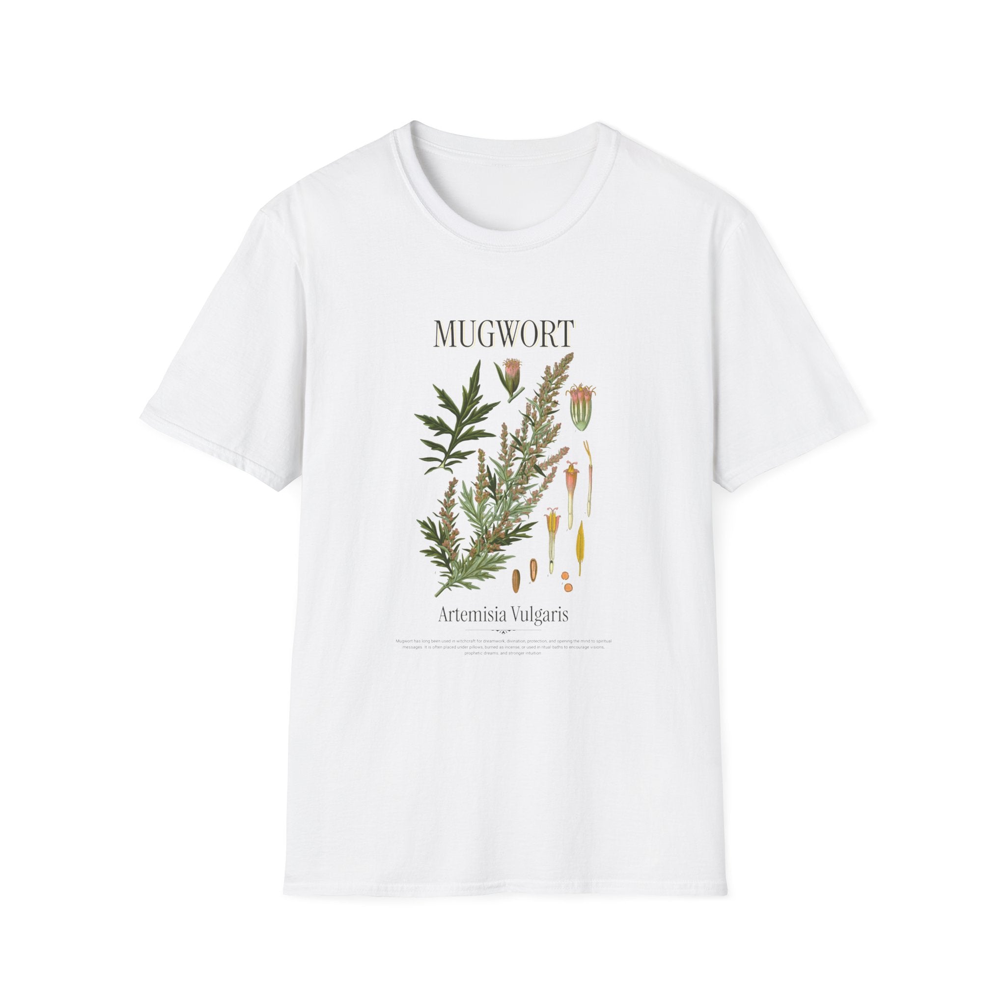 Mugwort Botanical Tee — Vintage Herb Illustration T-Shirt