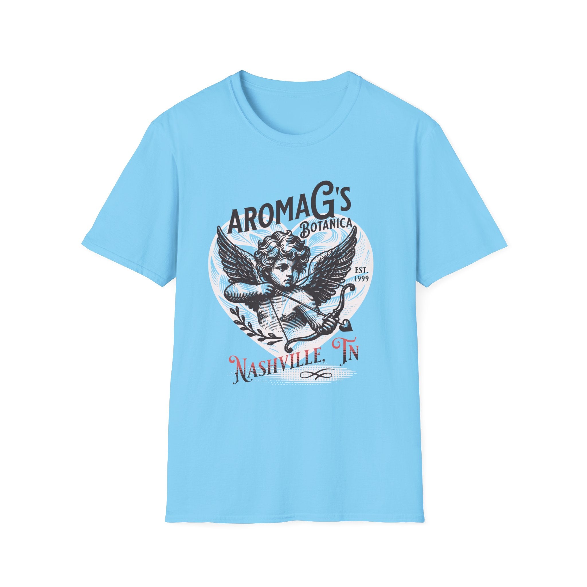 AromaG’s Botanica Angel T-Shirt – Nashville Cherub Graphic Tee