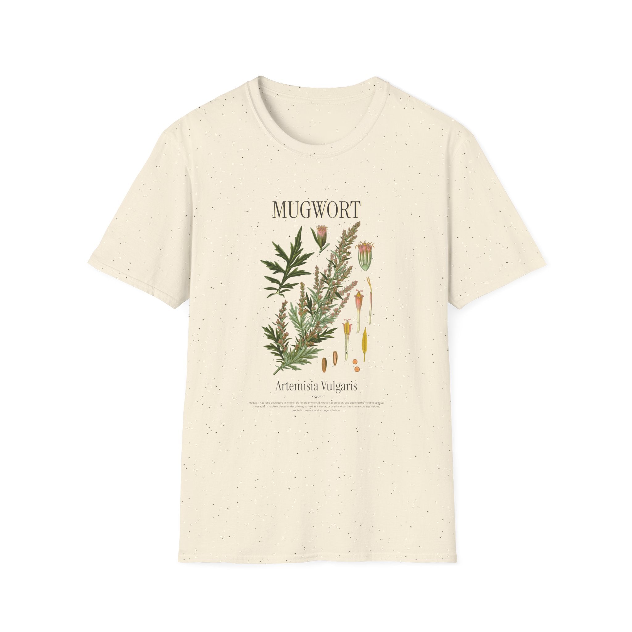 Mugwort Botanical Tee — Vintage Herb Illustration T-Shirt