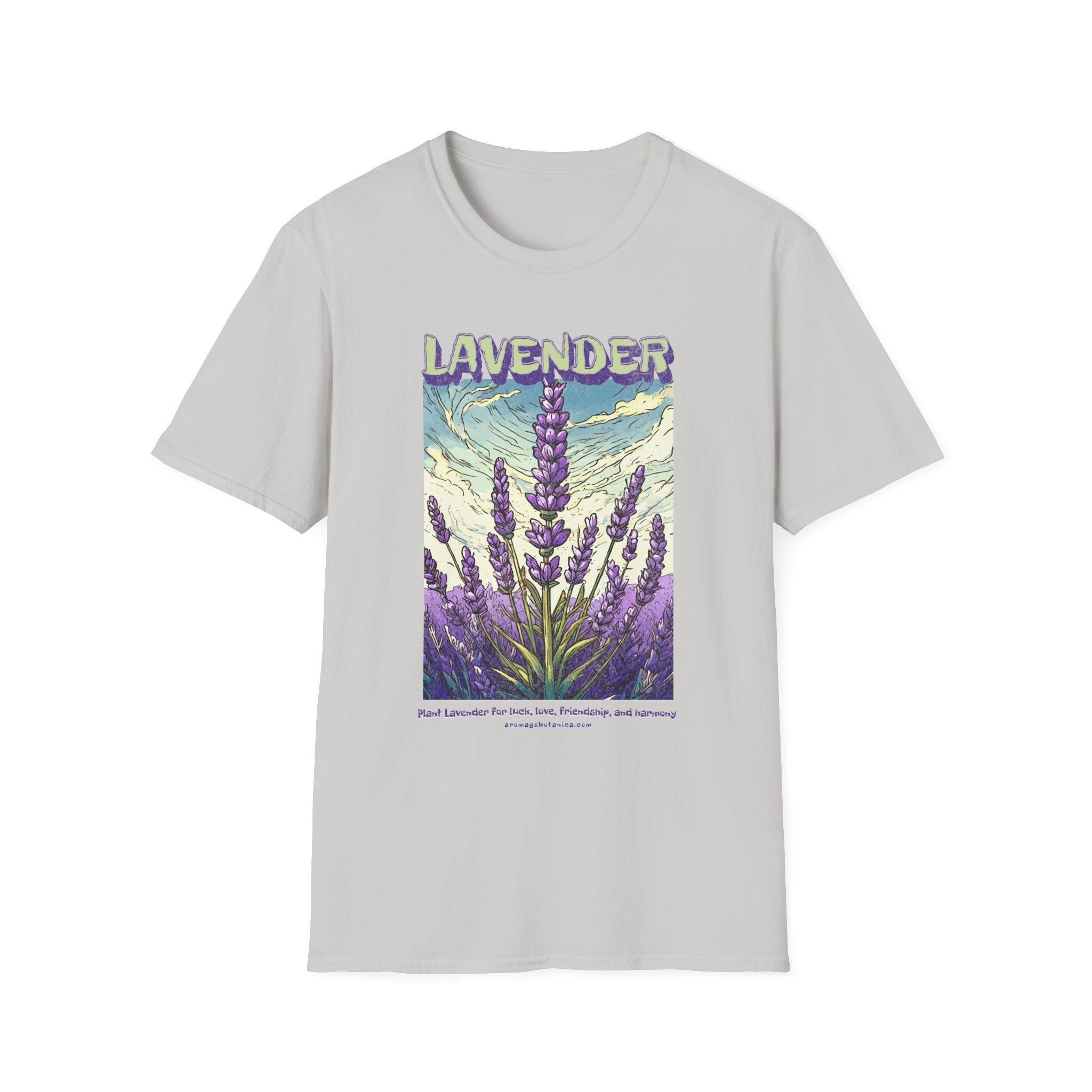 Lavender Graphic T‑Shirt — Vintage Botanical Floral Tee