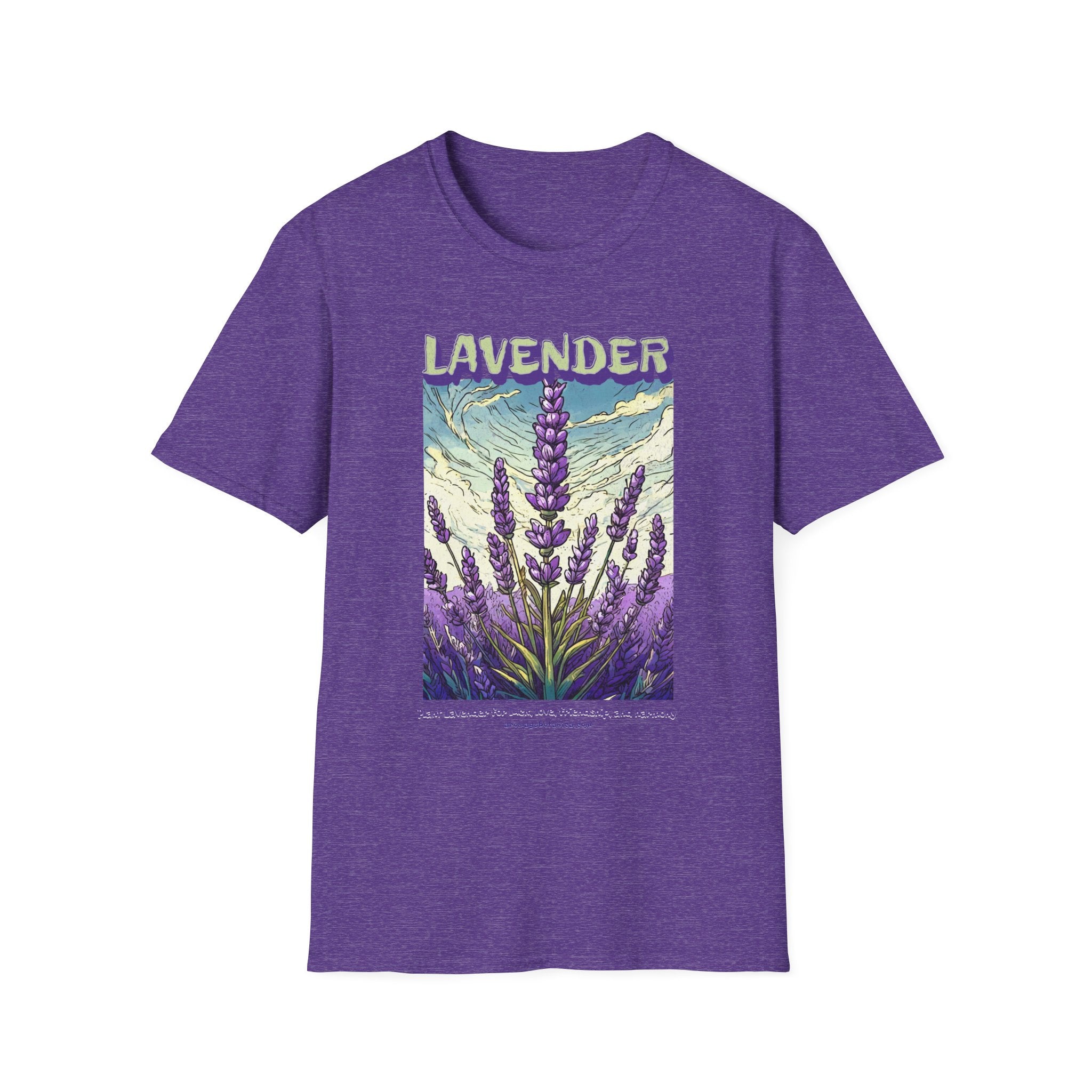 Lavender Graphic T‑Shirt — Vintage Botanical Floral Tee