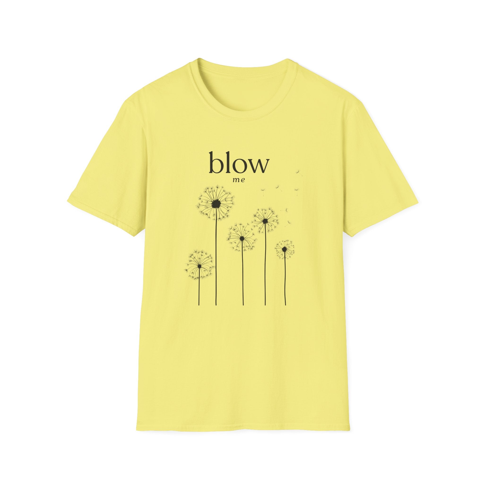 Dandelion 'blow me' Tee — Whimsical Floral Graphic T-Shirt