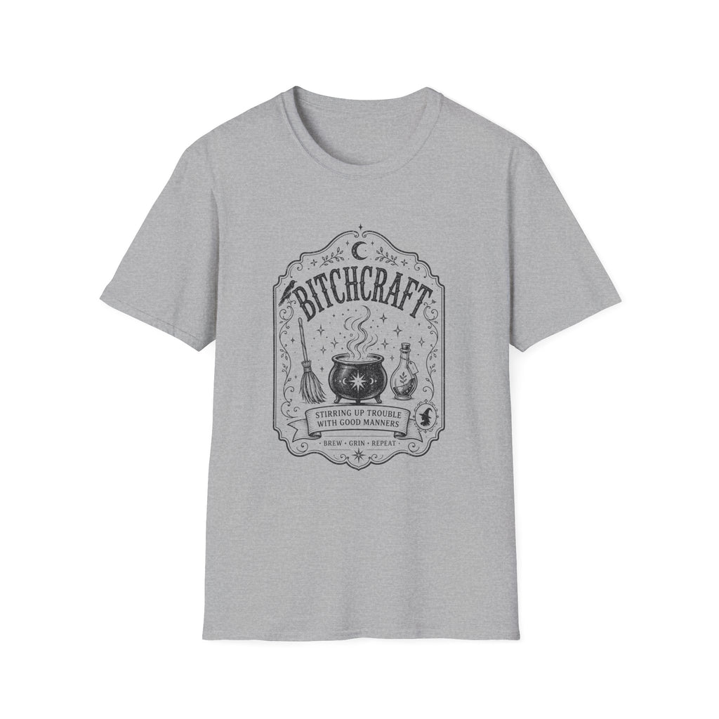 Witchcraft Graphic Tee — 'Bitchcraft' Vintage Potion Design