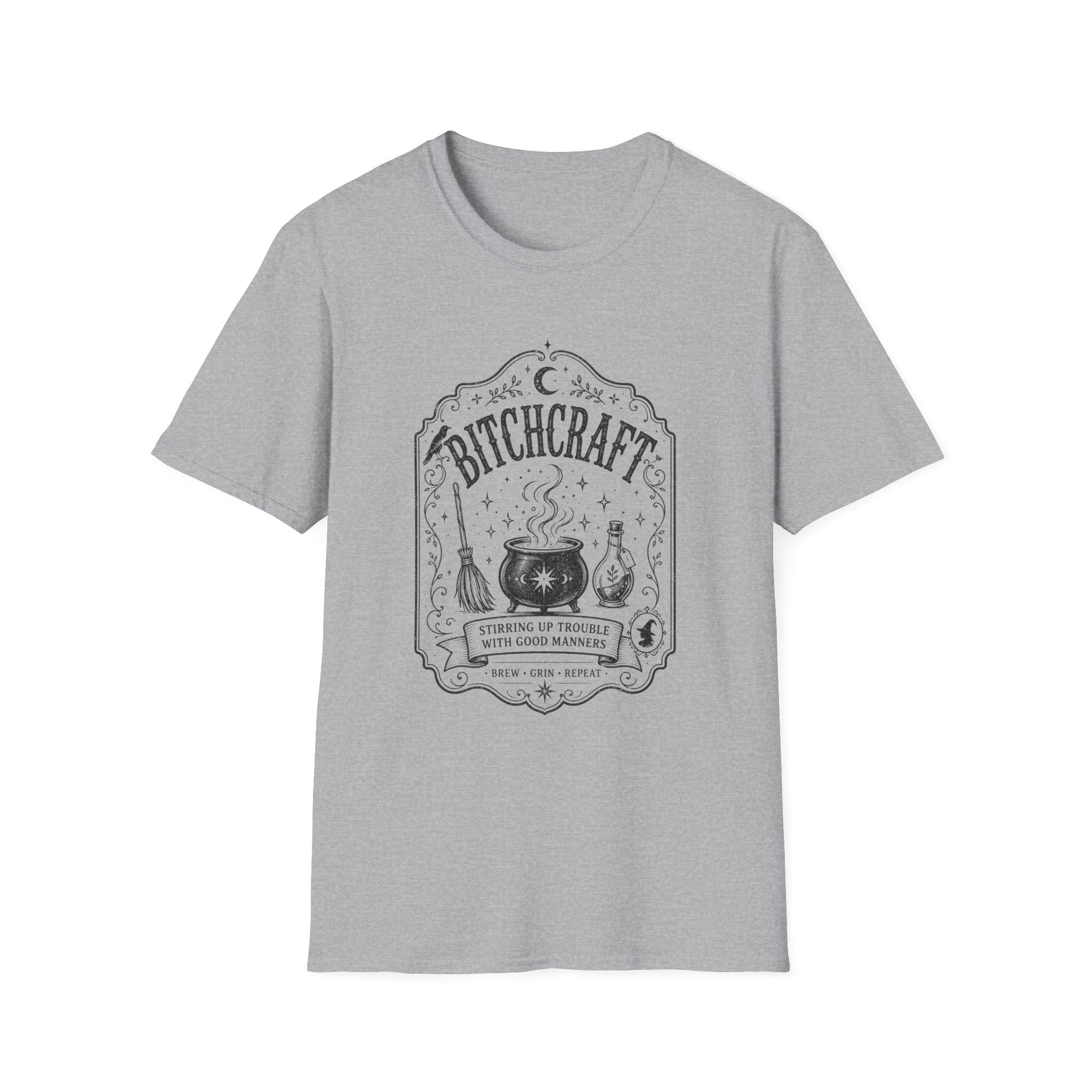 Witchcraft Graphic Tee — 'Bitchcraft' Vintage Potion Design