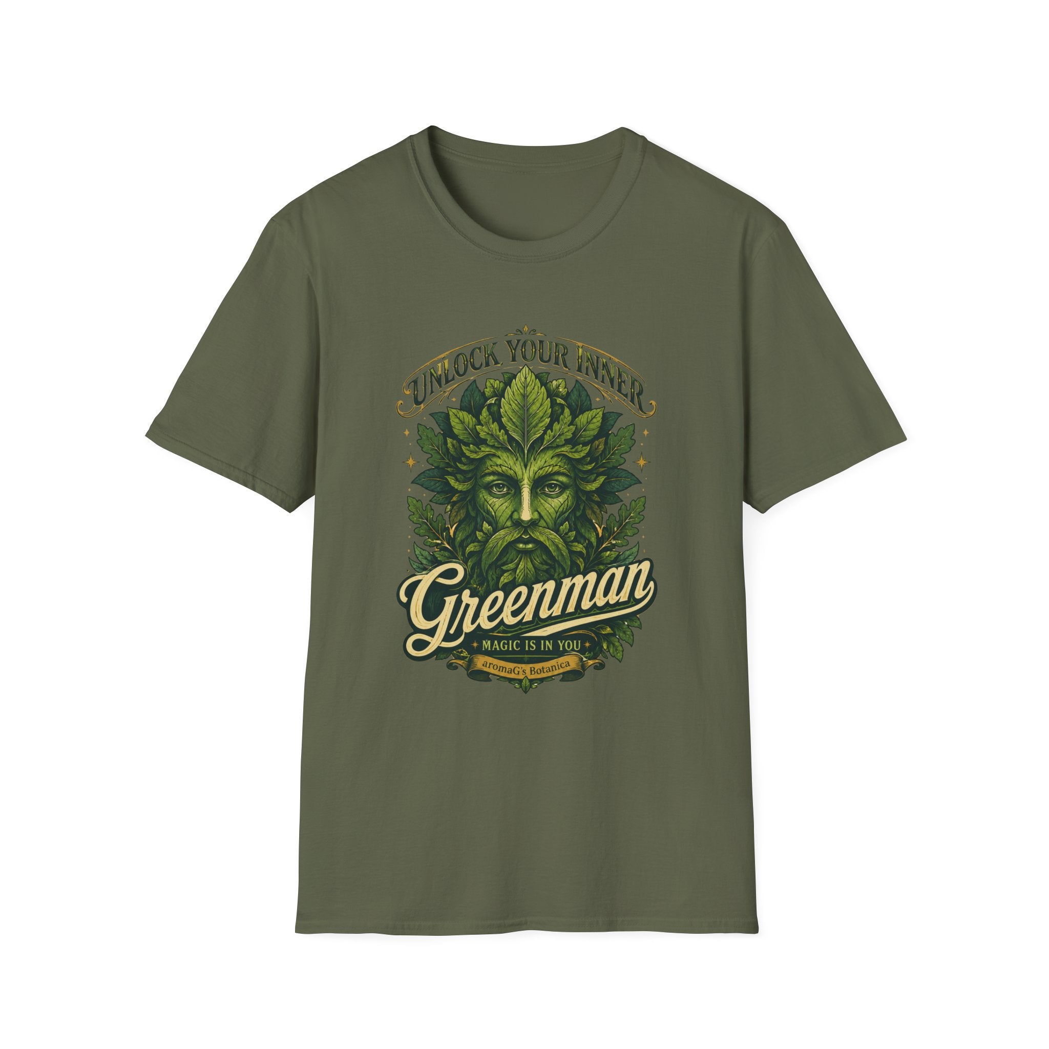 Greenman T-Shirt – Pagan Nature Spirit Graphic Tee