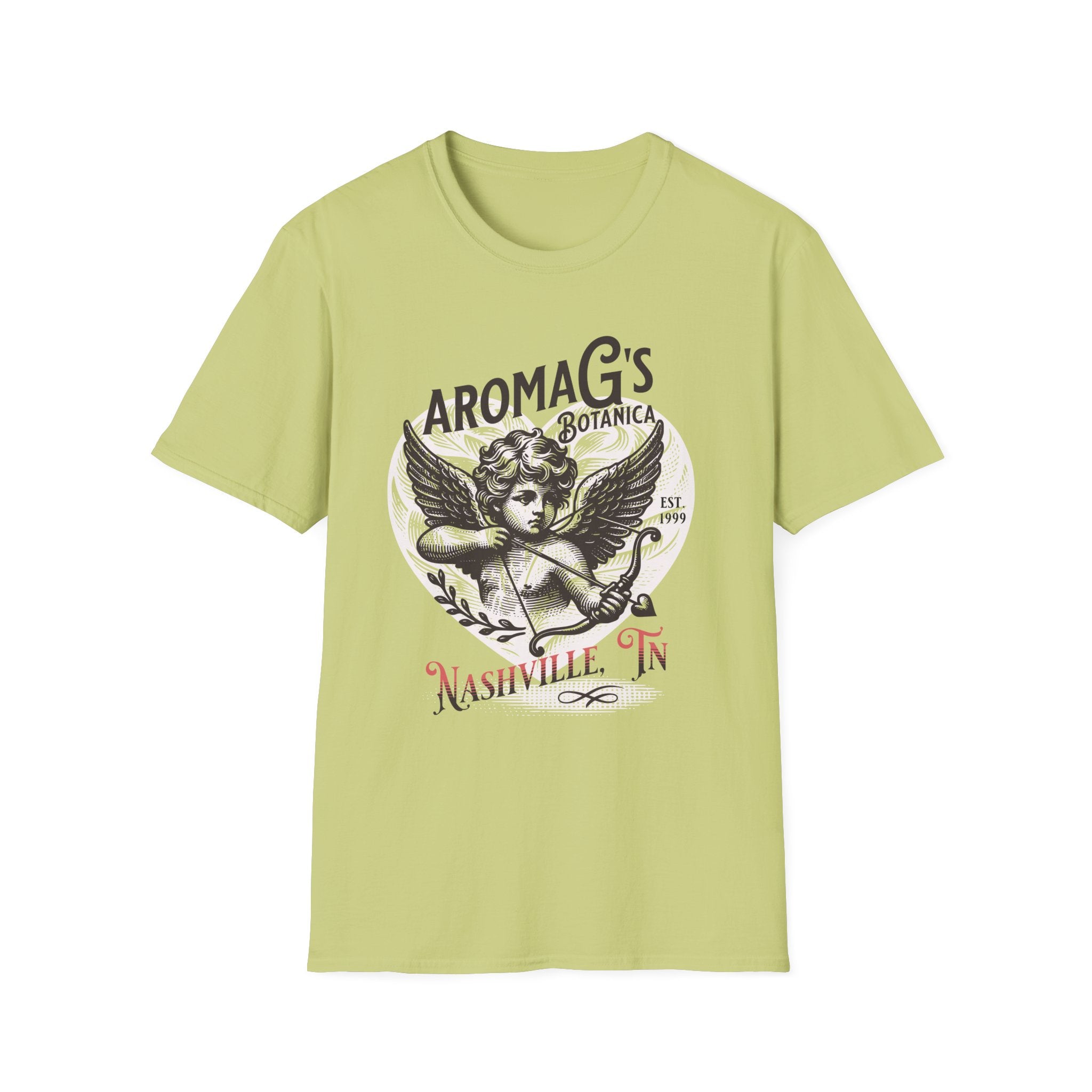 AromaG’s Botanica Angel T-Shirt – Nashville Cherub Graphic Tee