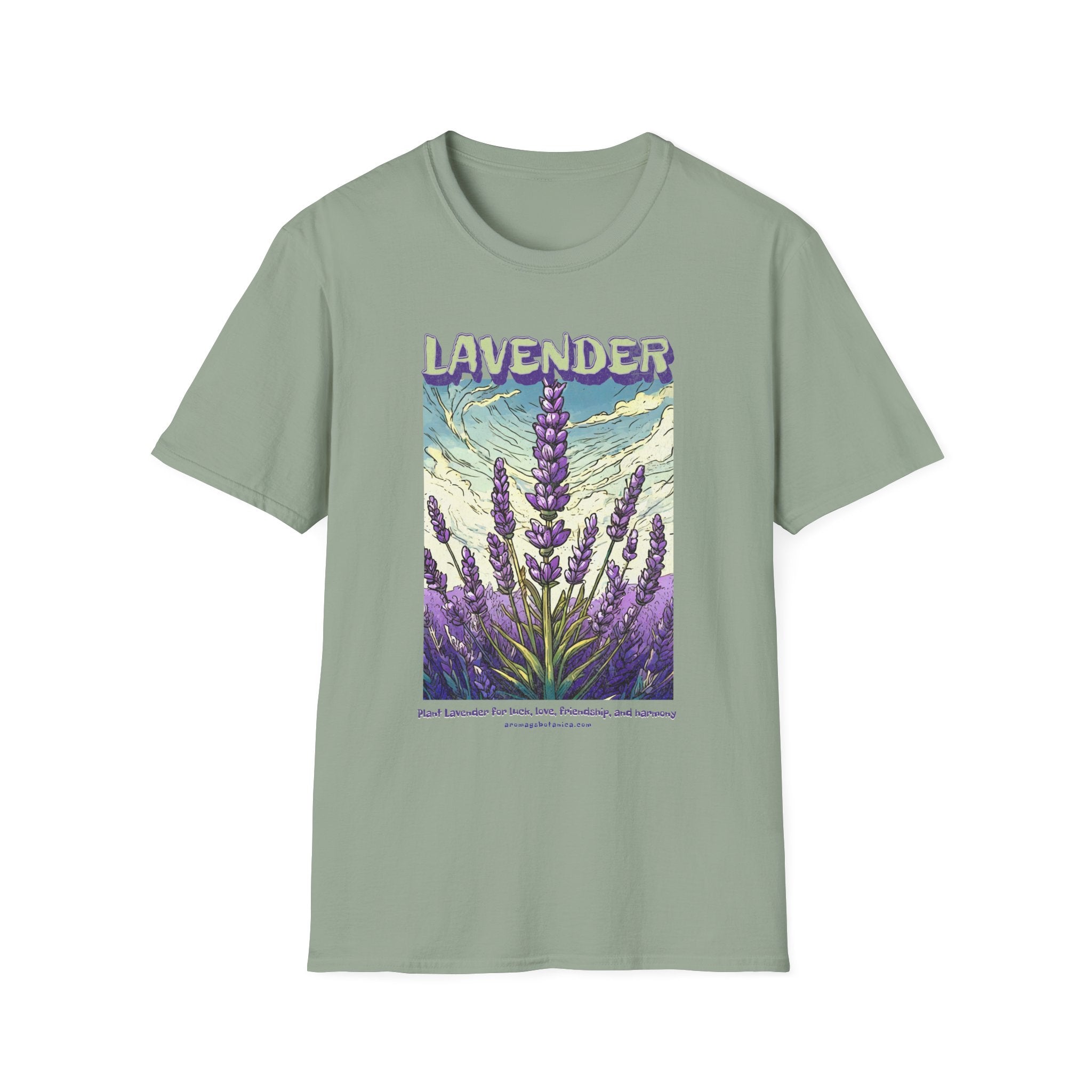 Lavender Graphic T‑Shirt — Vintage Botanical Floral Tee