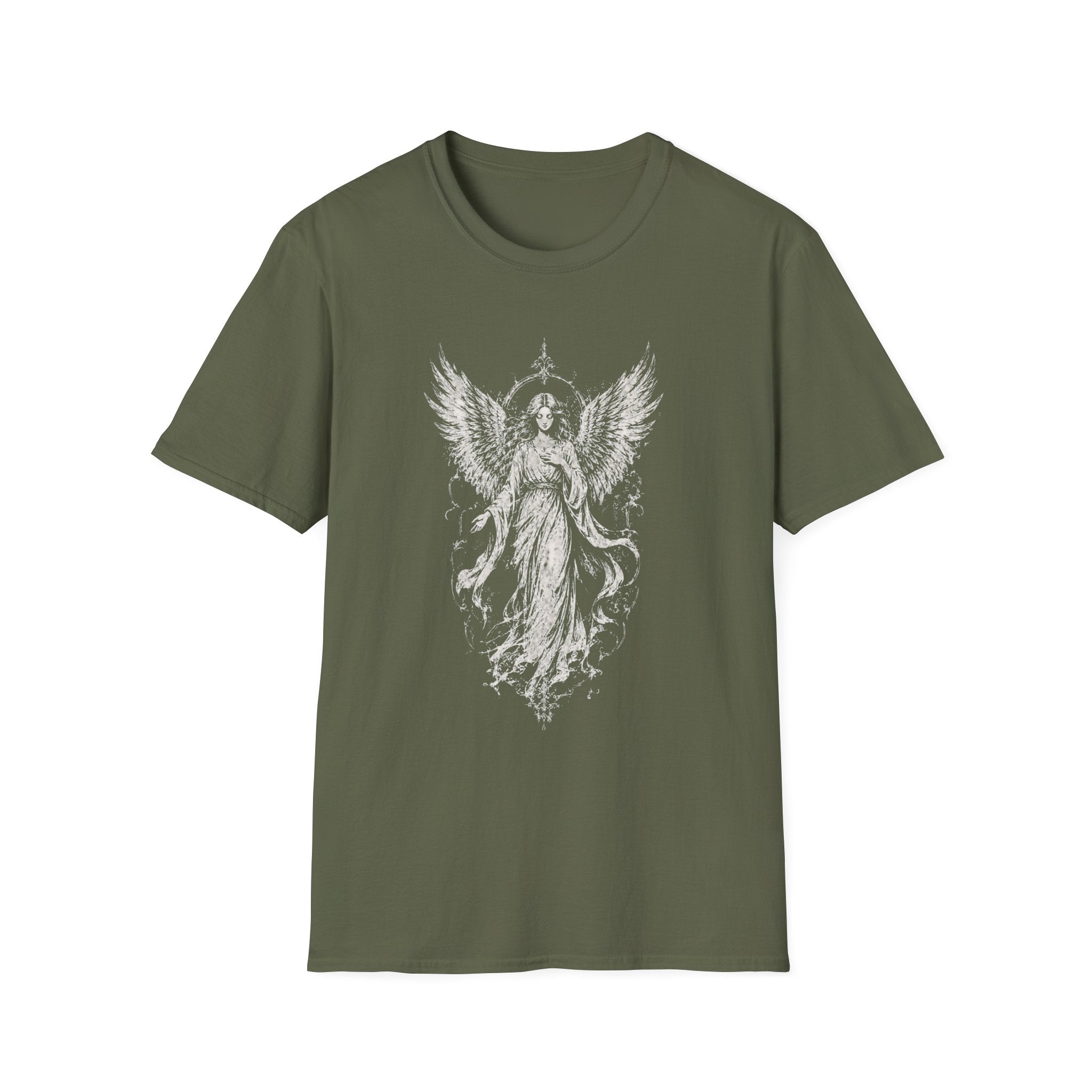Gothic Angel Wings Graphic T-Shirt – Vintage Angel Tee
