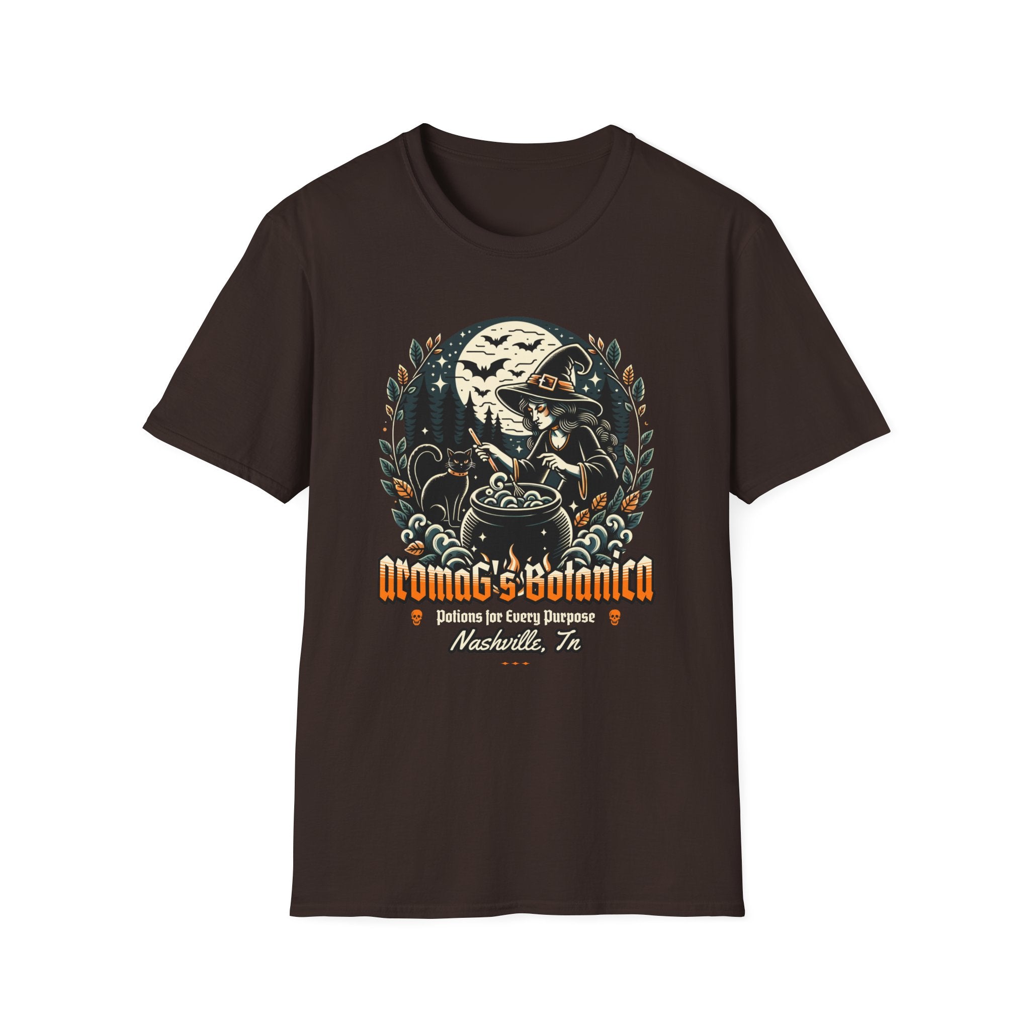 Witchy Potion Shop T-Shirt | Halloween Witch Tee, Gothic Botanical Shirt, Occult Gift for Witches