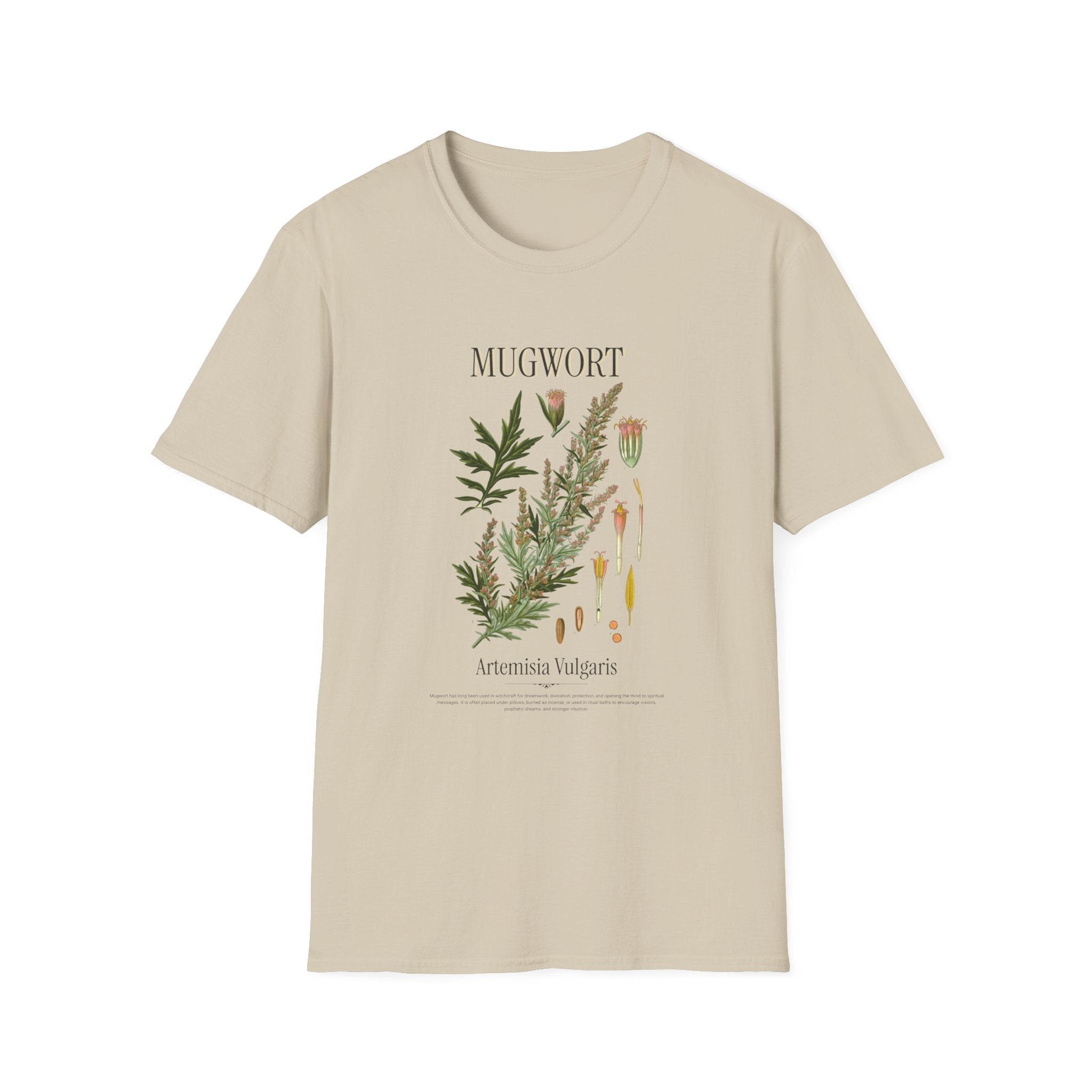 Mugwort Botanical Tee — Vintage Herb Illustration T-Shirt