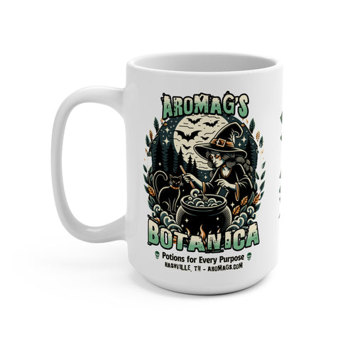 Aromag's Witchy Herbal Coffee Cup - Witch Stirring Cauldron (15oz)
