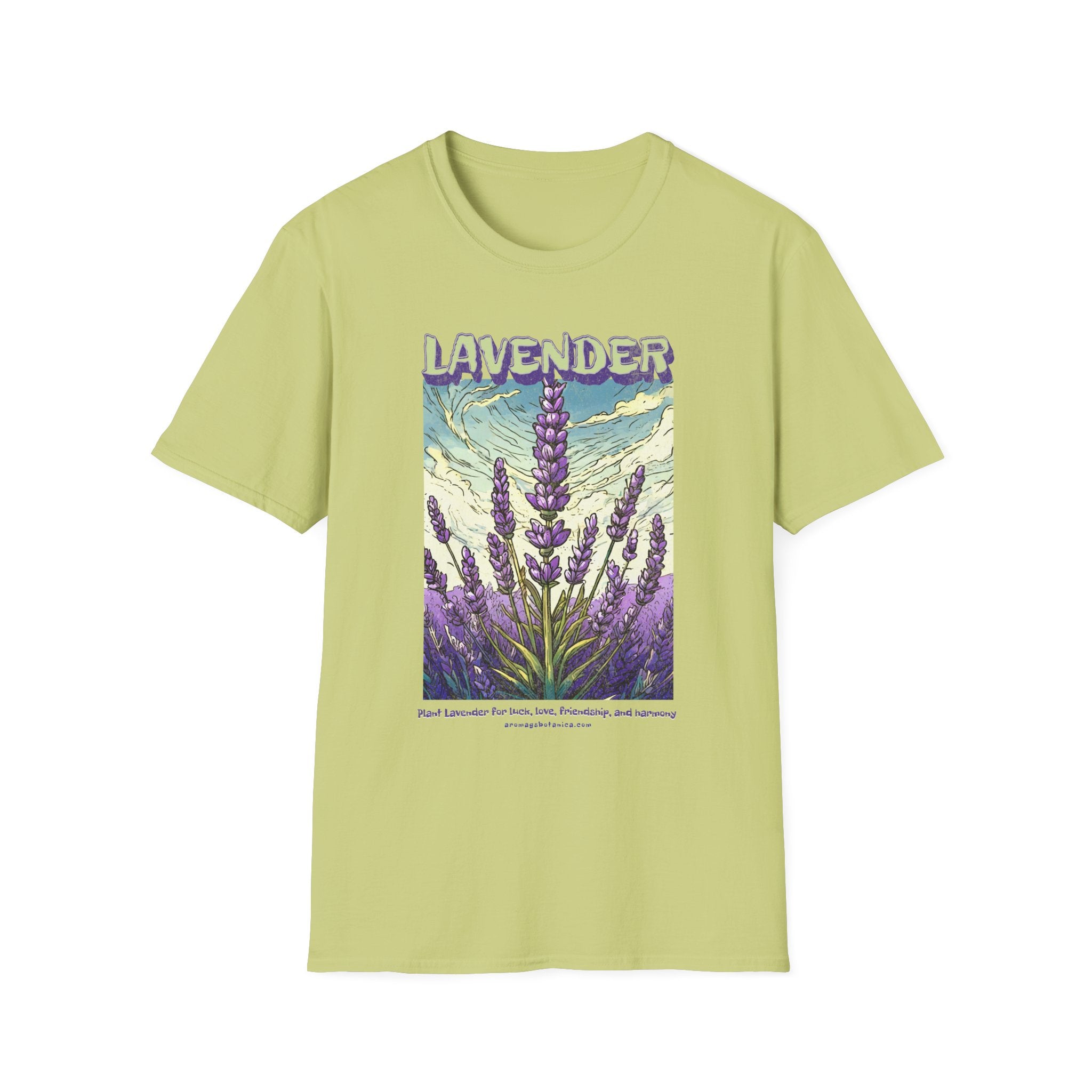 Lavender Graphic T‑Shirt — Vintage Botanical Floral Tee