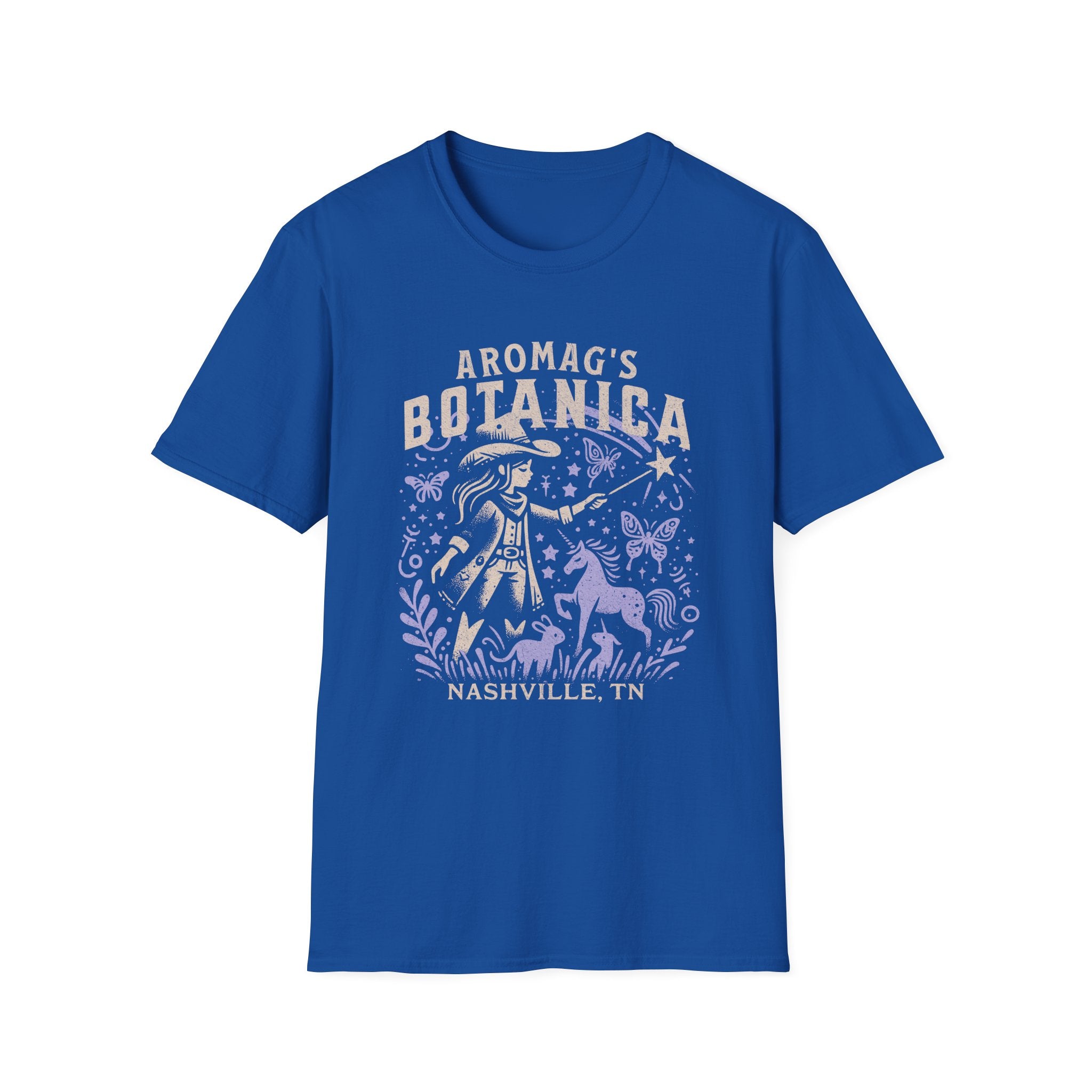 aromaG’s Botanica Nashville T-Shirt – Witchy Unicorn Cowgirl Graphic Tee