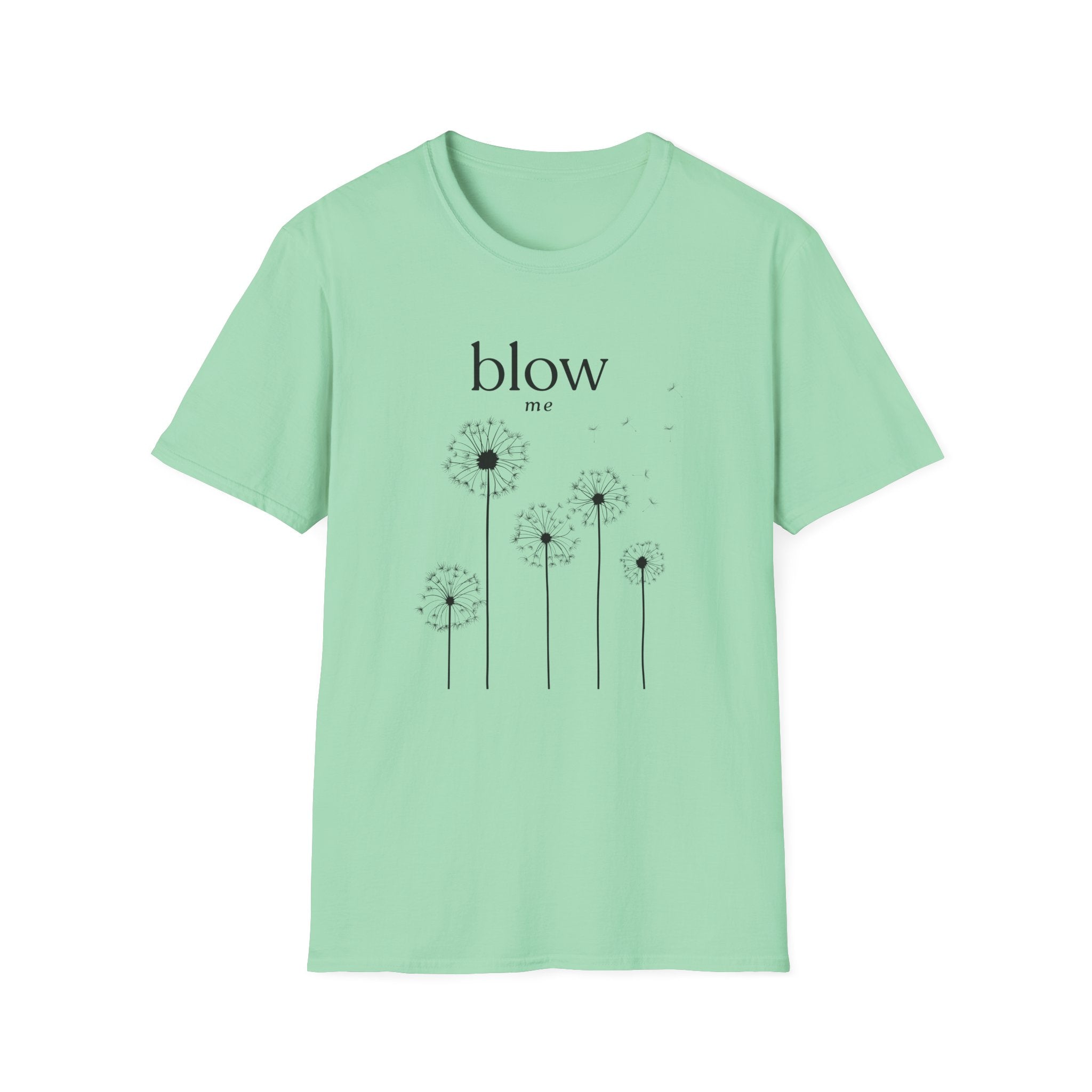 Dandelion 'blow me' Tee — Whimsical Floral Graphic T-Shirt