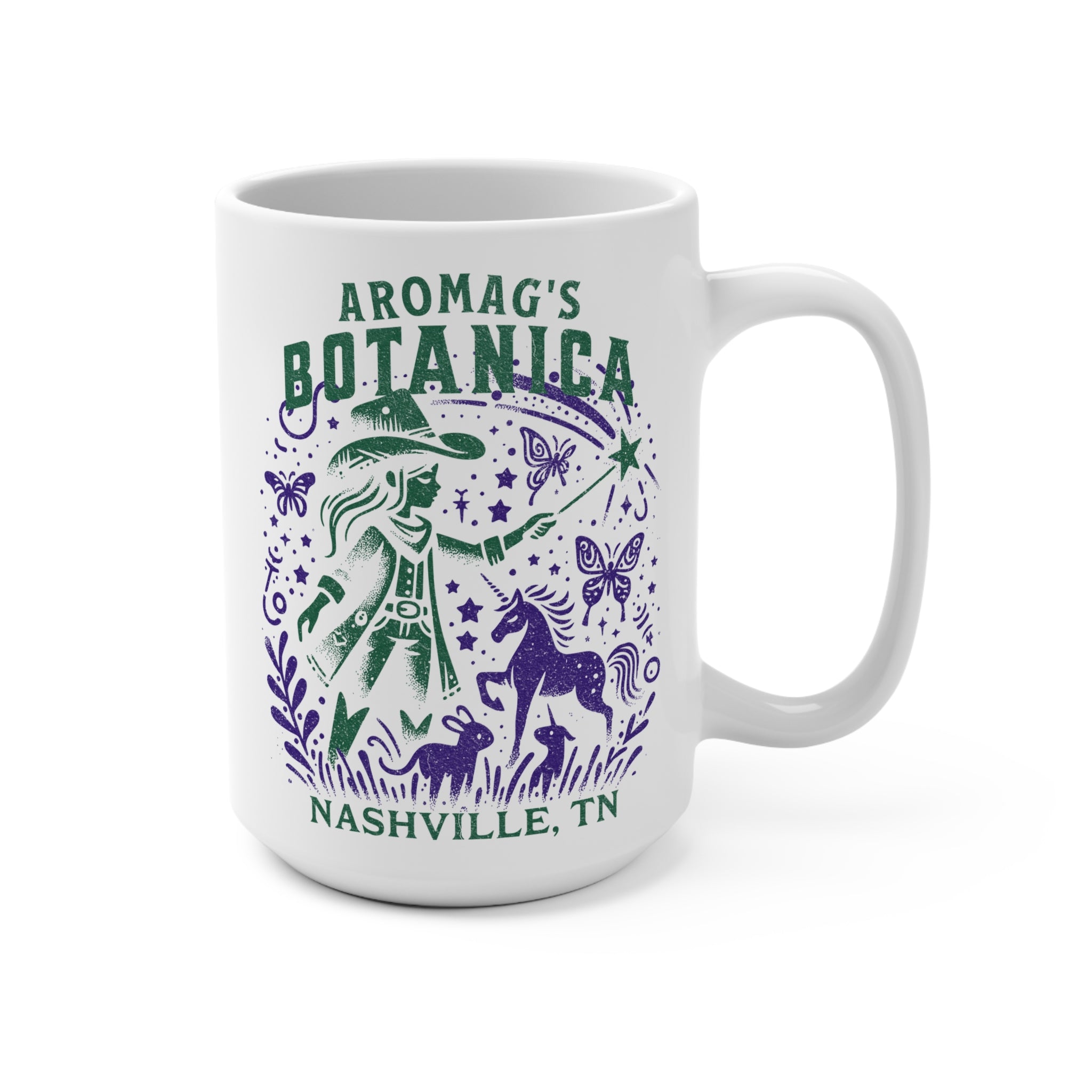 AromaG’s Botanica Nashville Mug – Cowgirl Unicorn Magic 15oz Cup