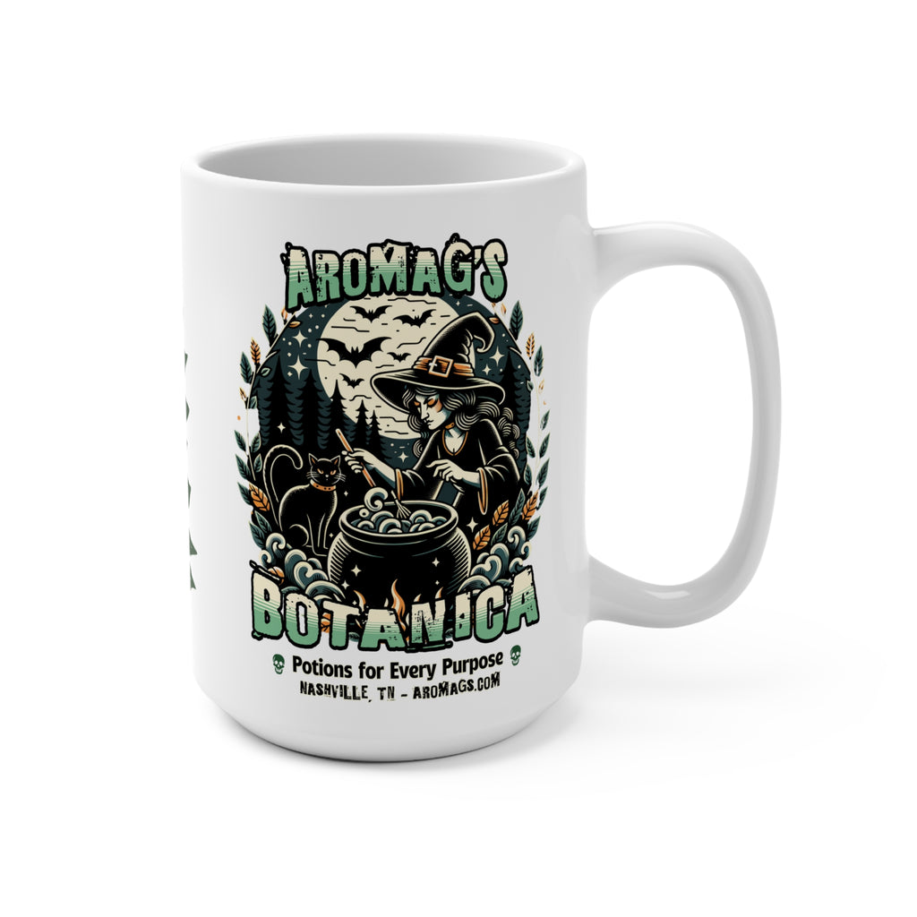 Aromag's Witchy Herbal Coffee Cup - Witch Stirring Cauldron (15oz)