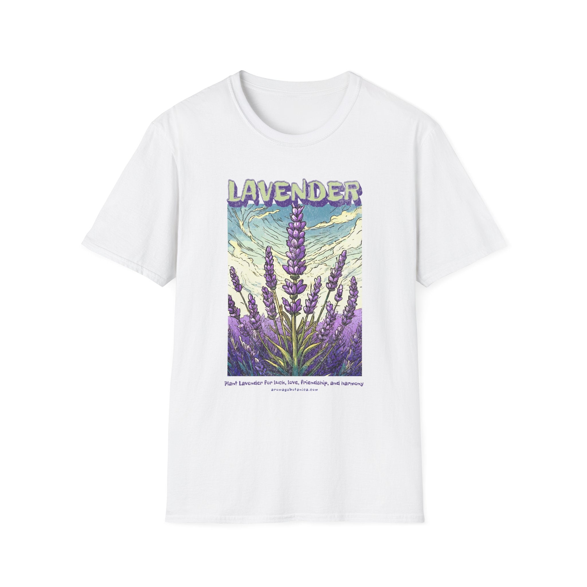 Lavender Graphic T‑Shirt — Vintage Botanical Floral Tee