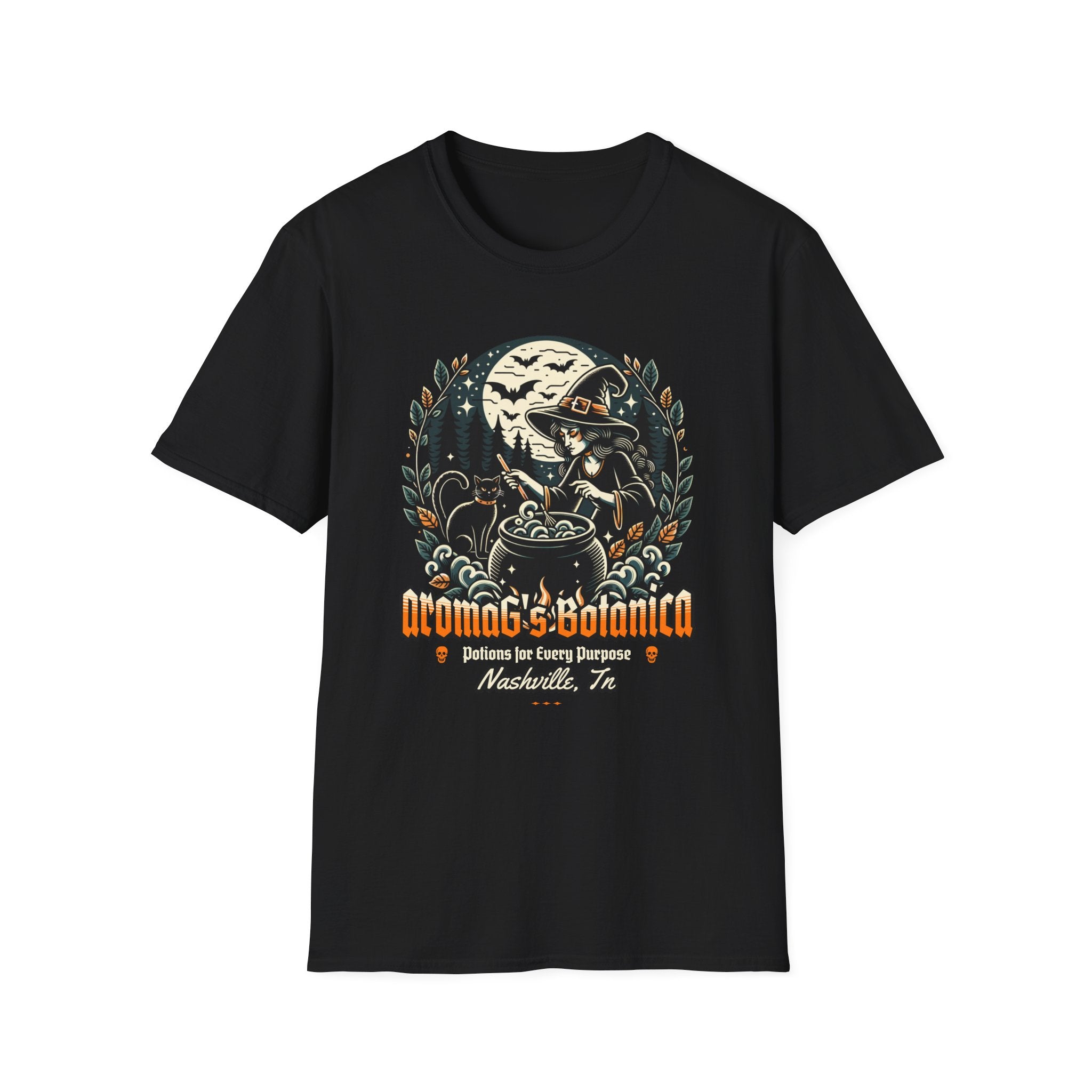 Witchy Potion Shop T-Shirt | Halloween Witch Tee, Gothic Botanical Shirt, Occult Gift for Witches