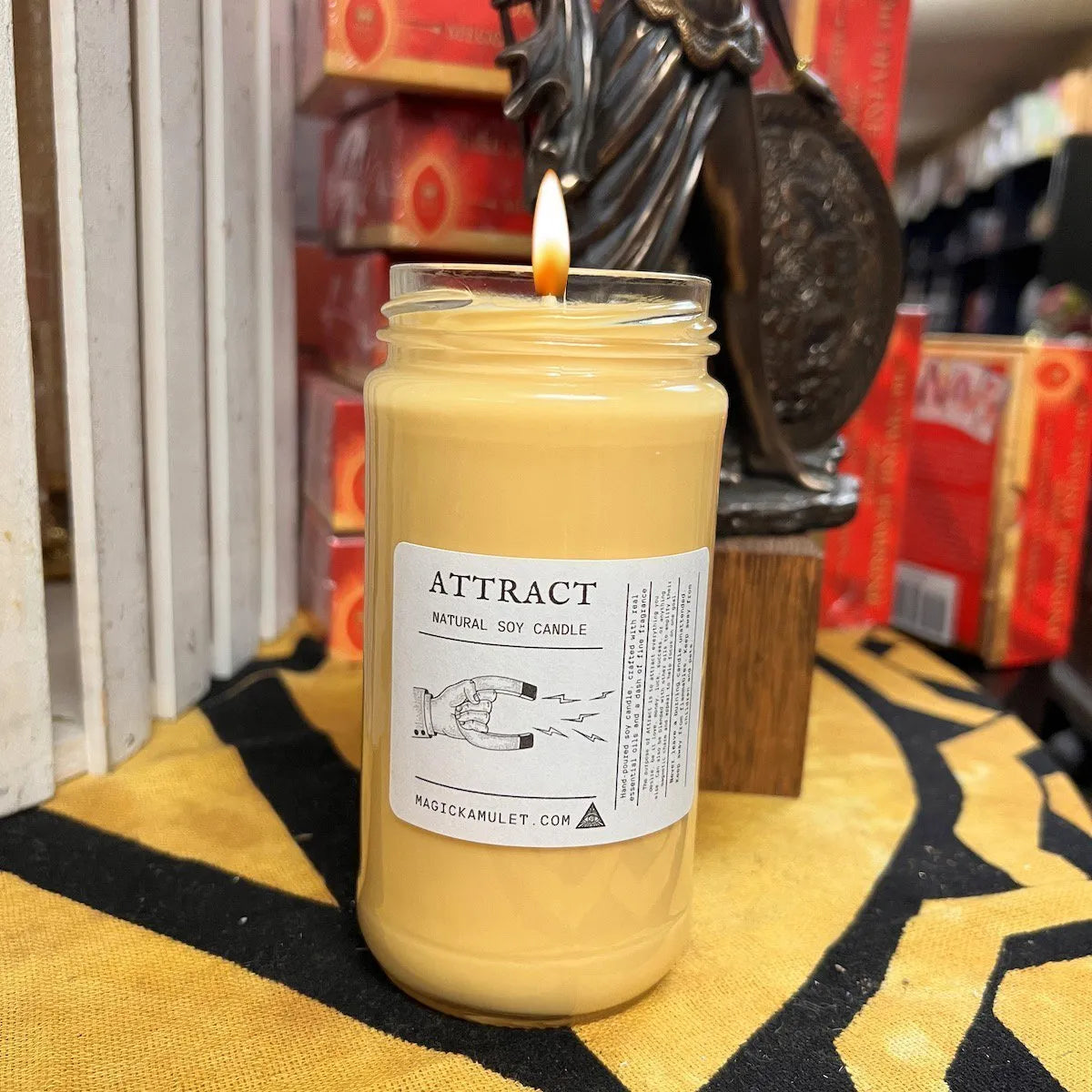 Attract Jar Candle by Rev. Roy – Draw Love, Luck, Money, and Positive Energy