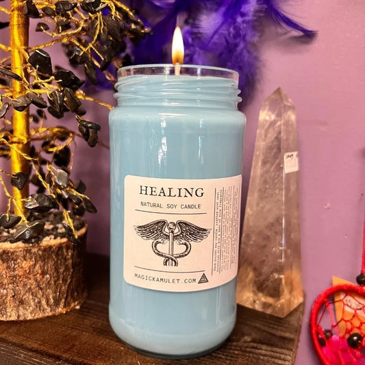 Healing Jar Candle by Rev. Roy – Spiritual Healing, Emotional Balance, and Energy Renewal