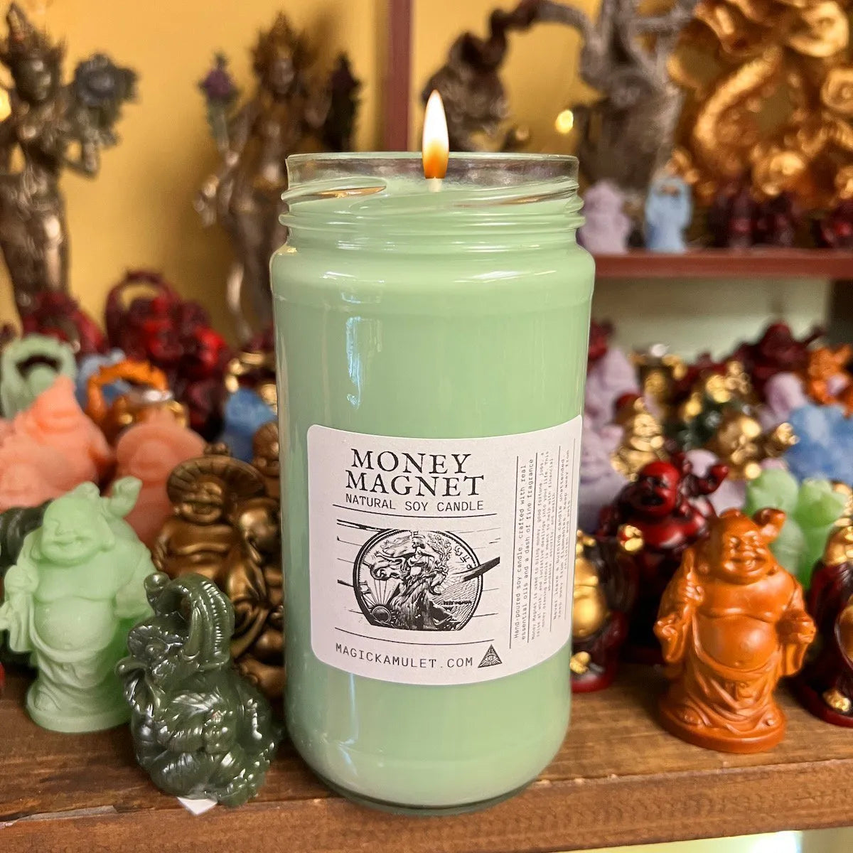 Money Magnet Jar Candle by Rev. Roy – Attract Wealth, Prosperity, and Financial Luck