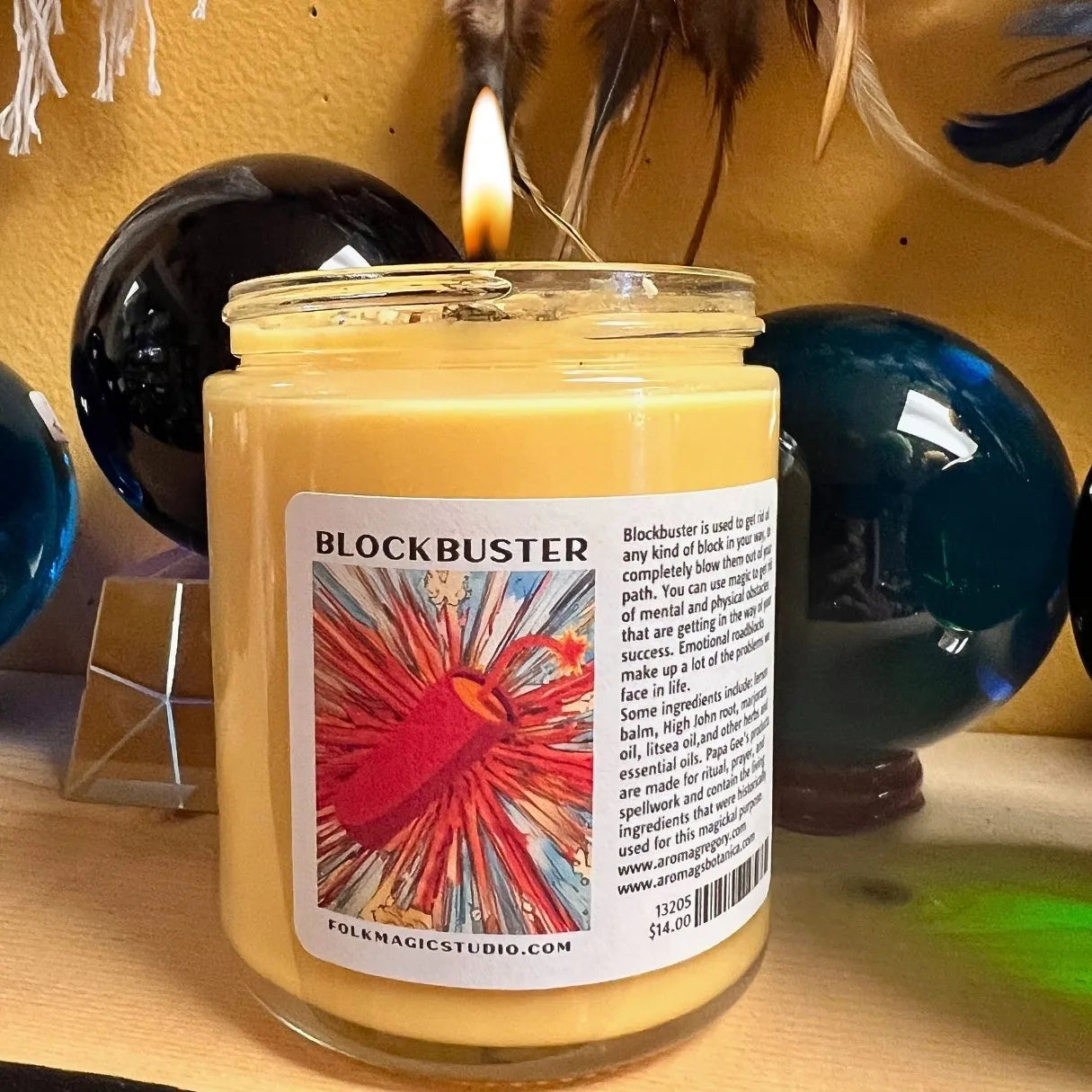 Blockbuster jar candle for Removing Obstacles by Papa Gee