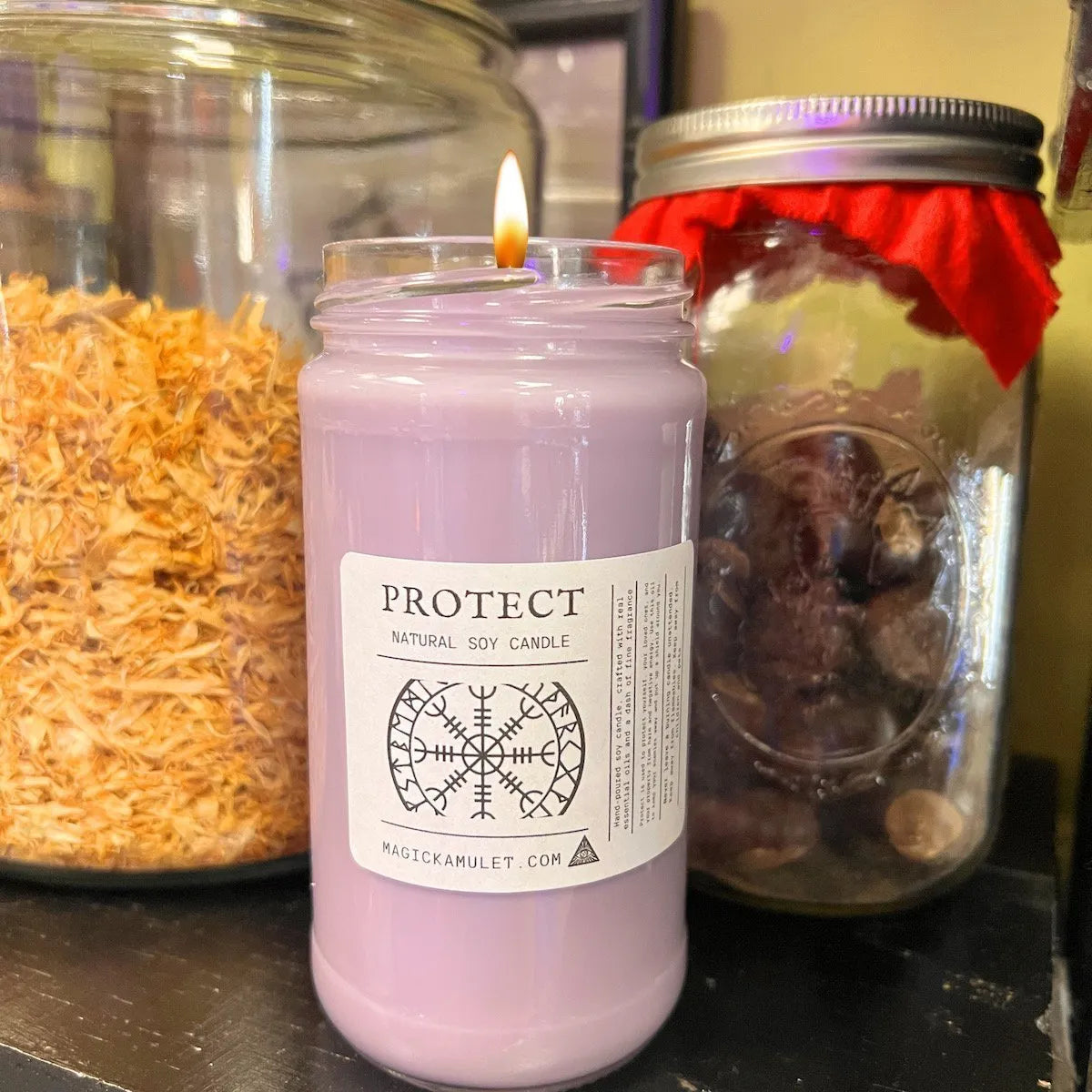 Protect Jar Candle by Rev. Roy – Shield Against Negativity, Hexes, and Spiritual Attack
