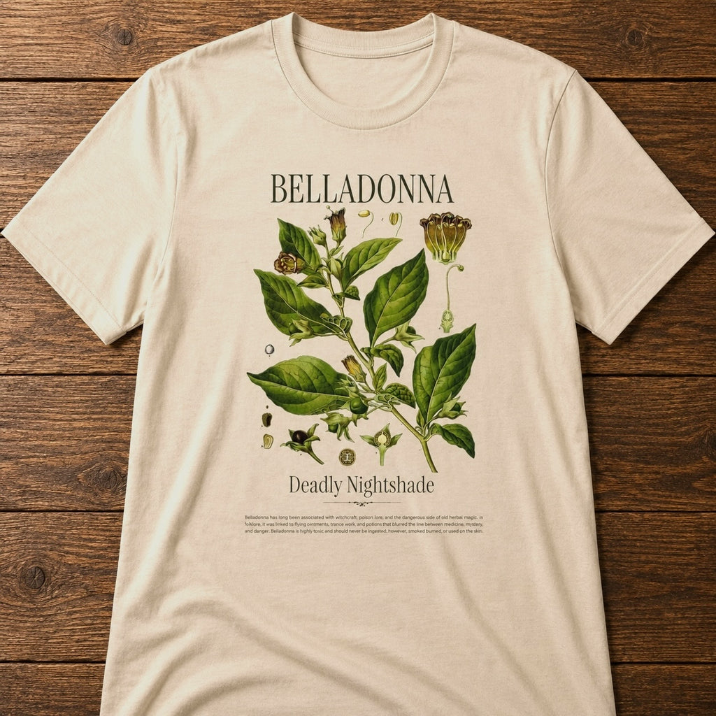 Belladonna Botanical T-Shirt — Vintage Plant Illustration Tee