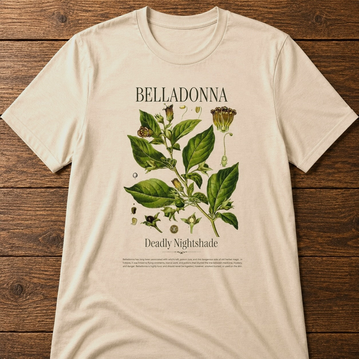 Belladonna Botanical T-Shirt — Vintage Plant Illustration Tee
