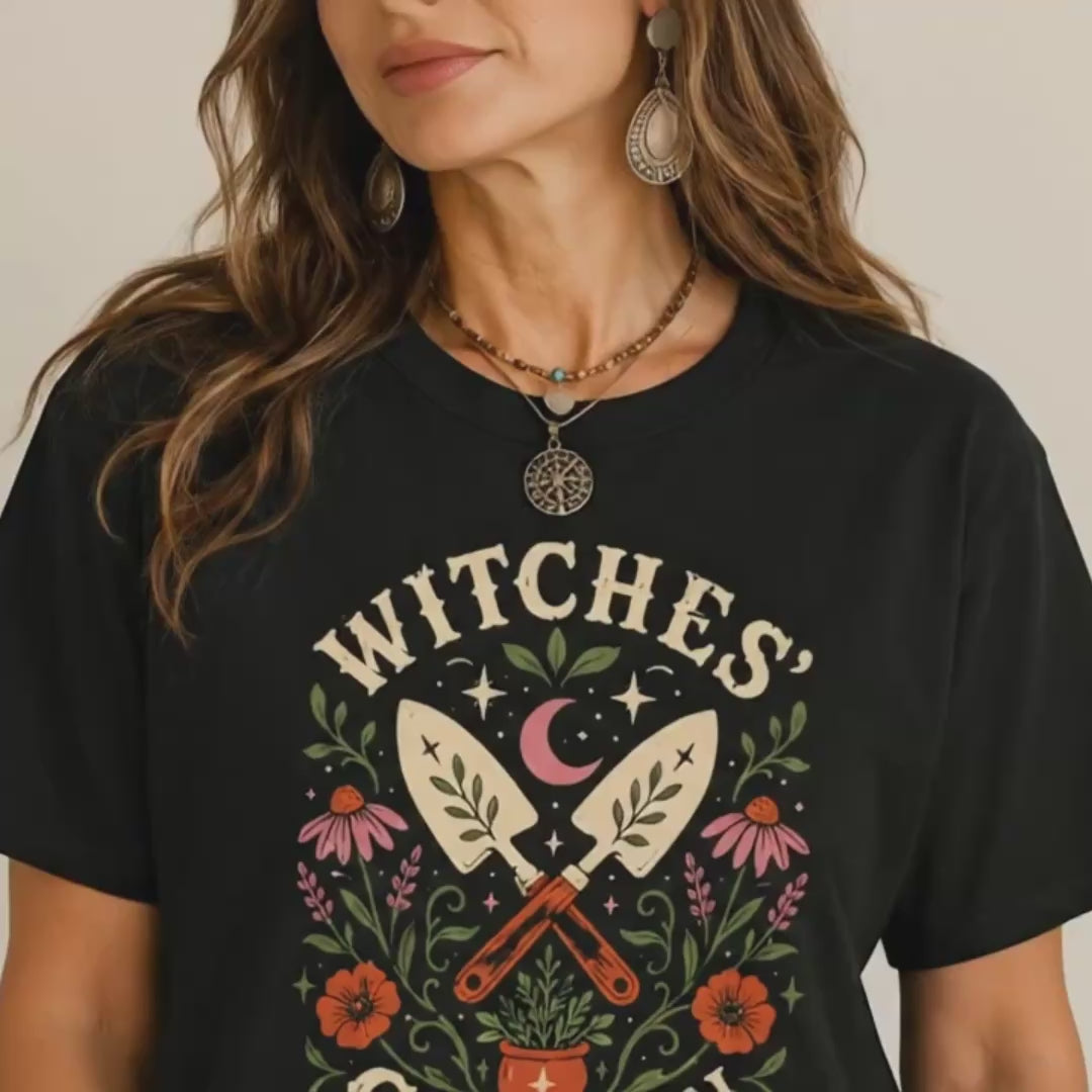 Witches’ Garden Club T-Shirt – Witchy Gardening Graphic Tee