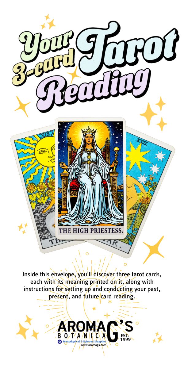 Your 3-card Tarot Reading – envelope with past, present, future reading
