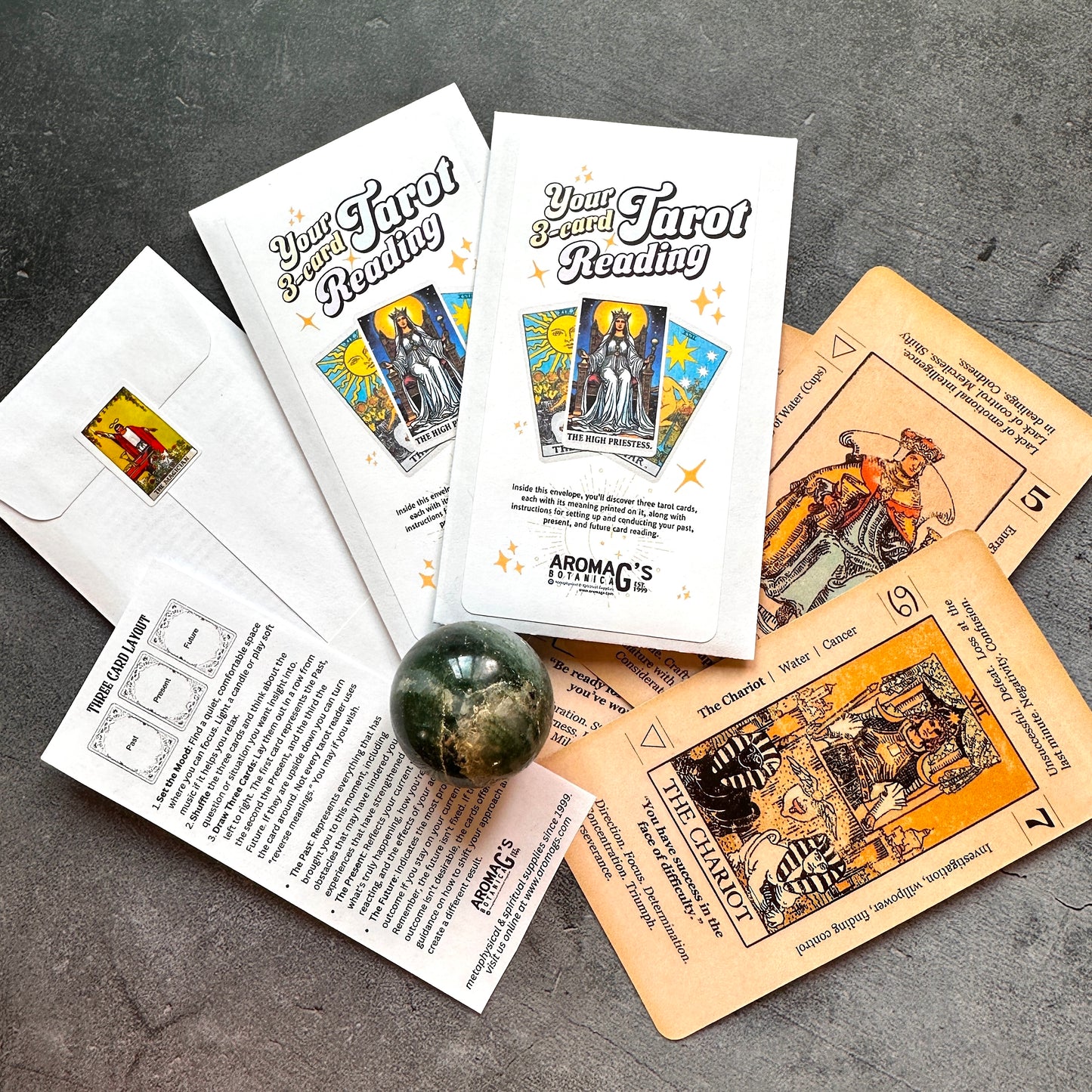 Your 3-card Tarot Reading – envelope with past, present, future reading